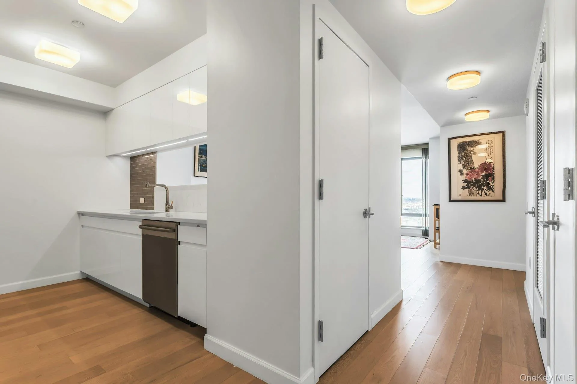 Corridor with light wood finished floors Corridor with light wood finished floors