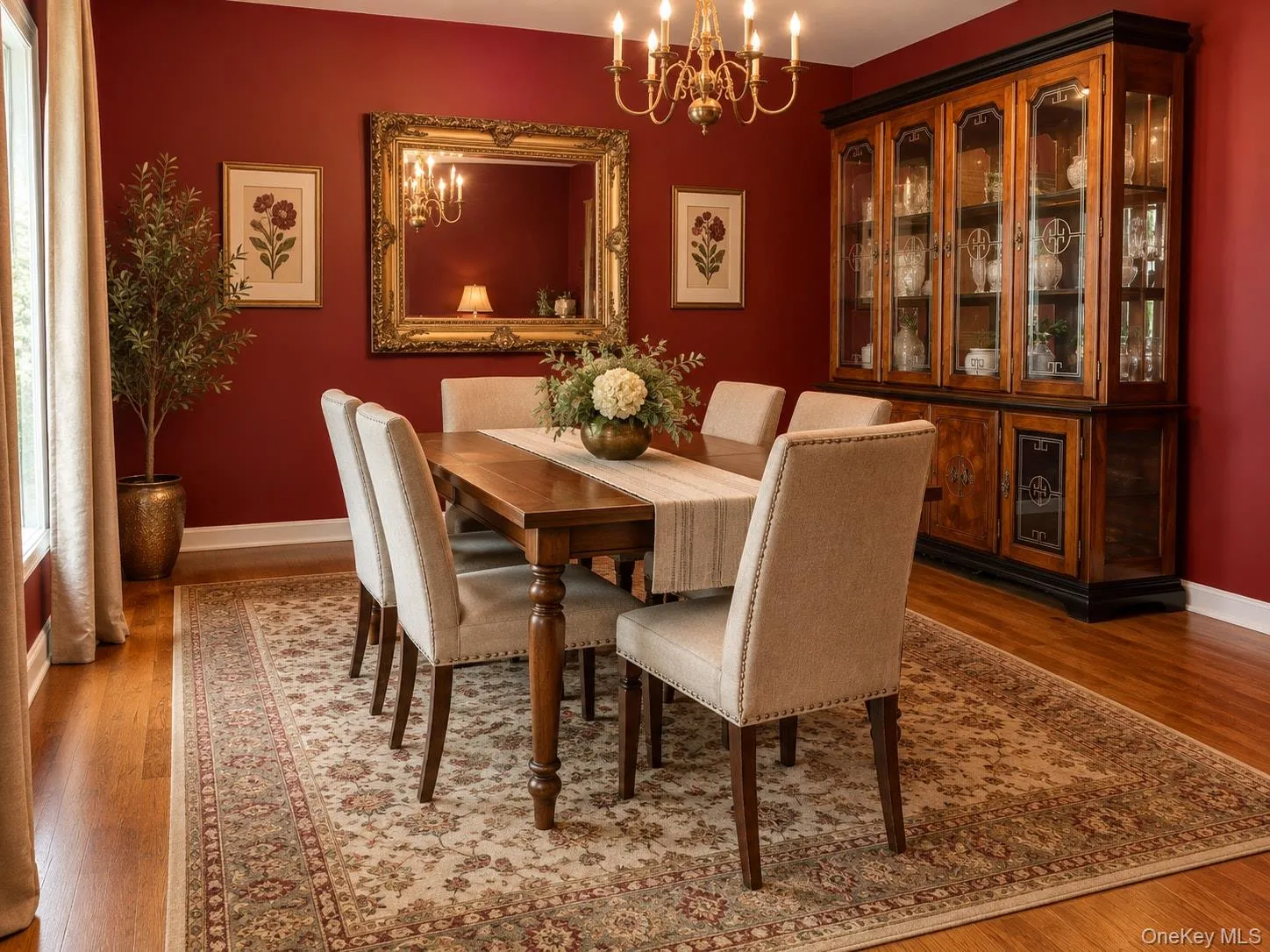 Enjoy hosting the holidays in this formal dining room with chandelier. Enjoy hosting the holidays in this formal dining room with chandelier.