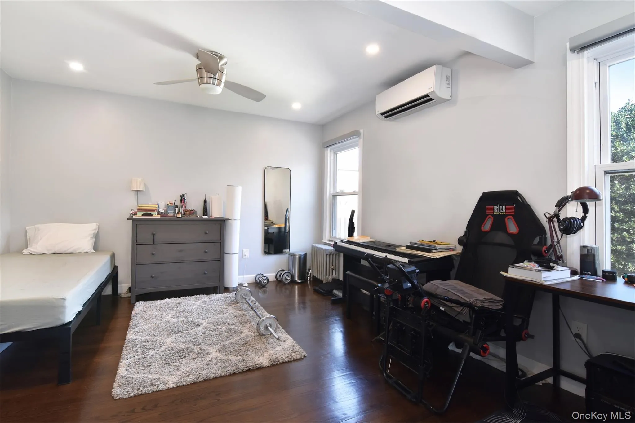 Second floor bedroom with split AC . Second floor bedroom with split AC .