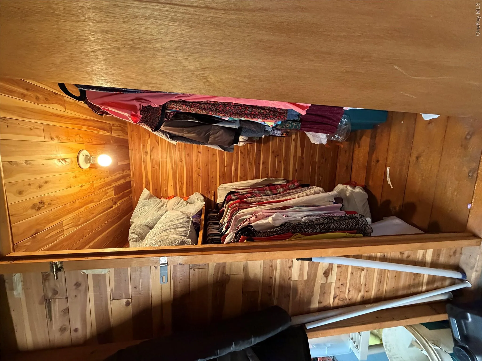 Cedar closet, in basement, perfect for that switch in seasons Cedar closet, in basement, perfect for that switch in seasons