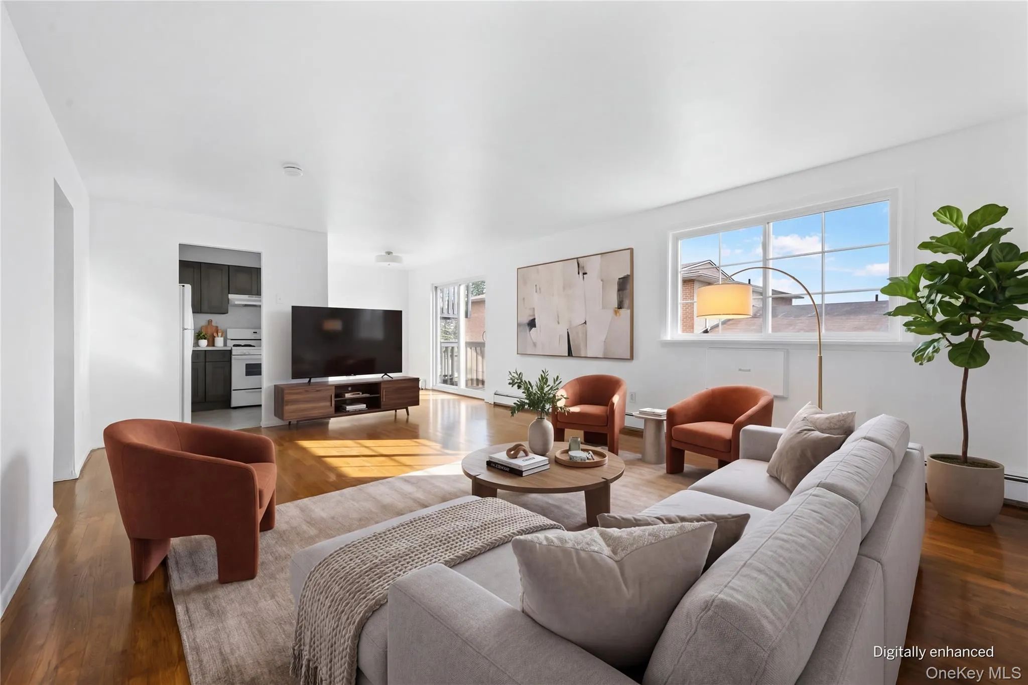 Virtually staged living room. Virtually staged living room.