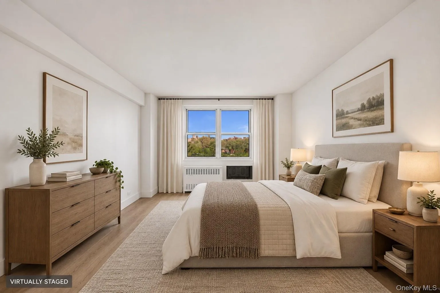 Light vinyl flooring, white walls, and windows with white curtains Light vinyl flooring, white walls, and windows with white curtains