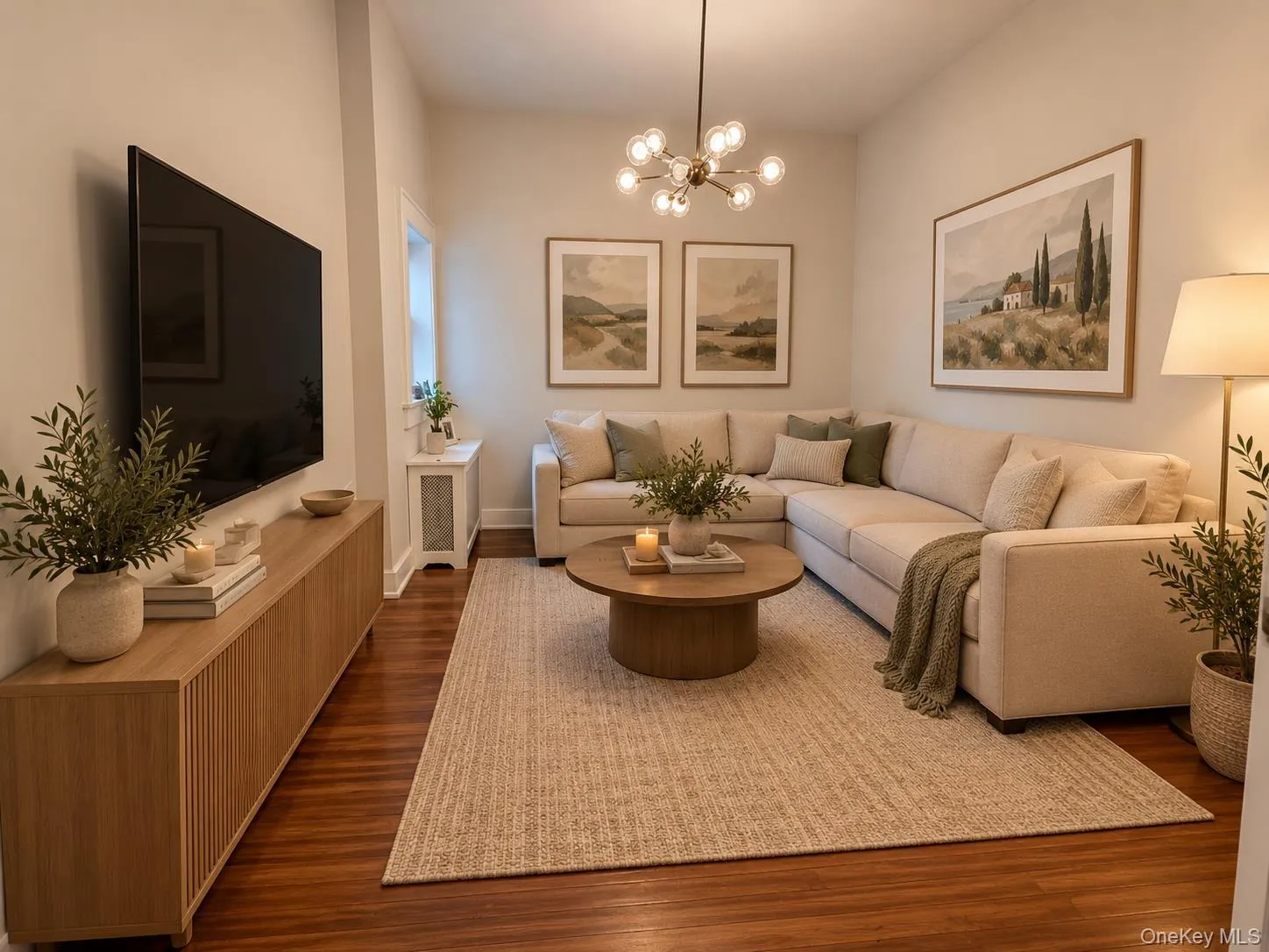 Virtually staged living room Virtually staged living room