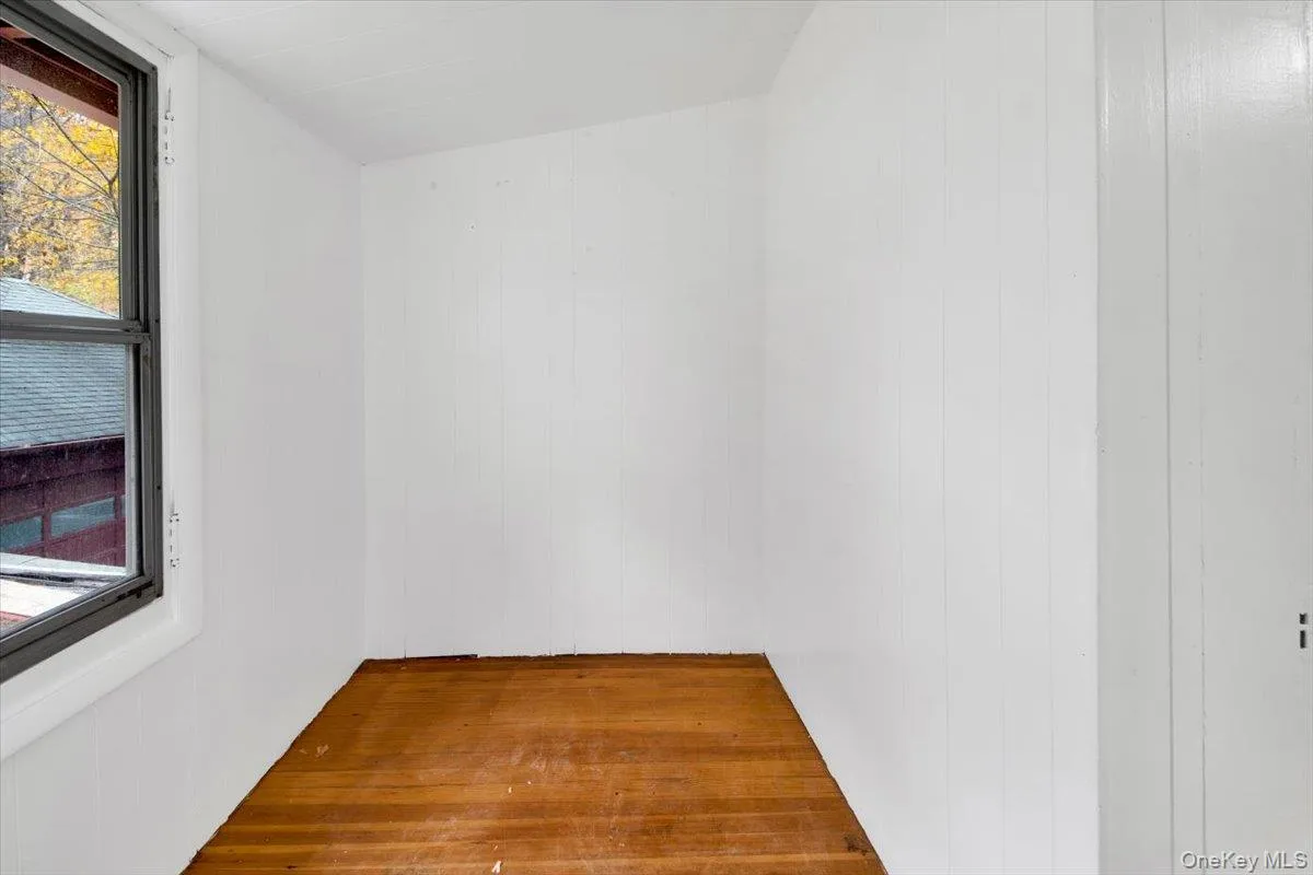 Mudroom with access to backyard. Mudroom with access to backyard.