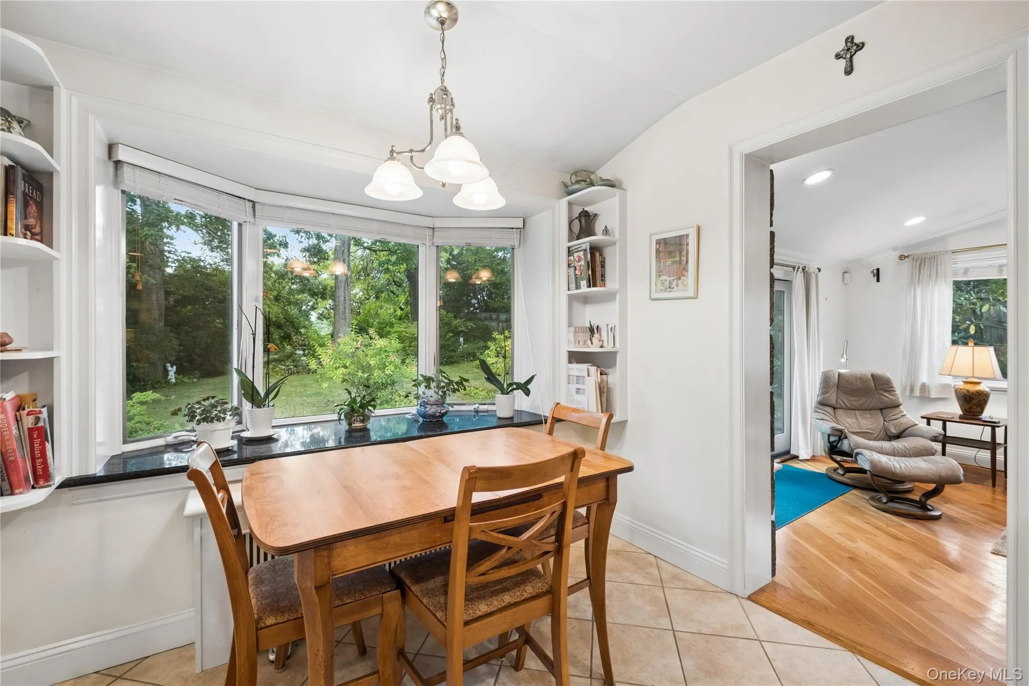 Dining area in kitchen with view of family room Dining area in kitchen with view of family room