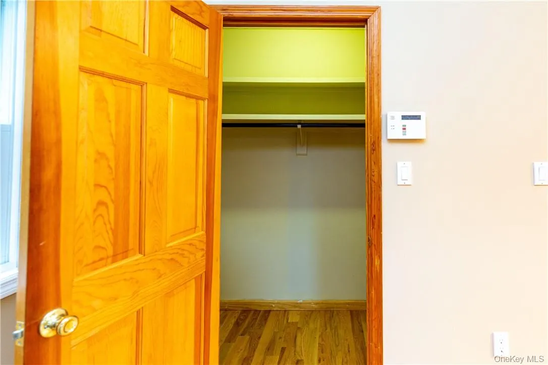 Top of the stairs hall walk-in closet. Top of the stairs hall walk-in closet.