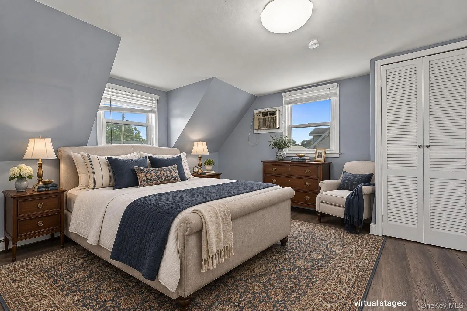 Virtually staged view of fourth bedroom located on second floor Virtually staged view of fourth bedroom located on second floor