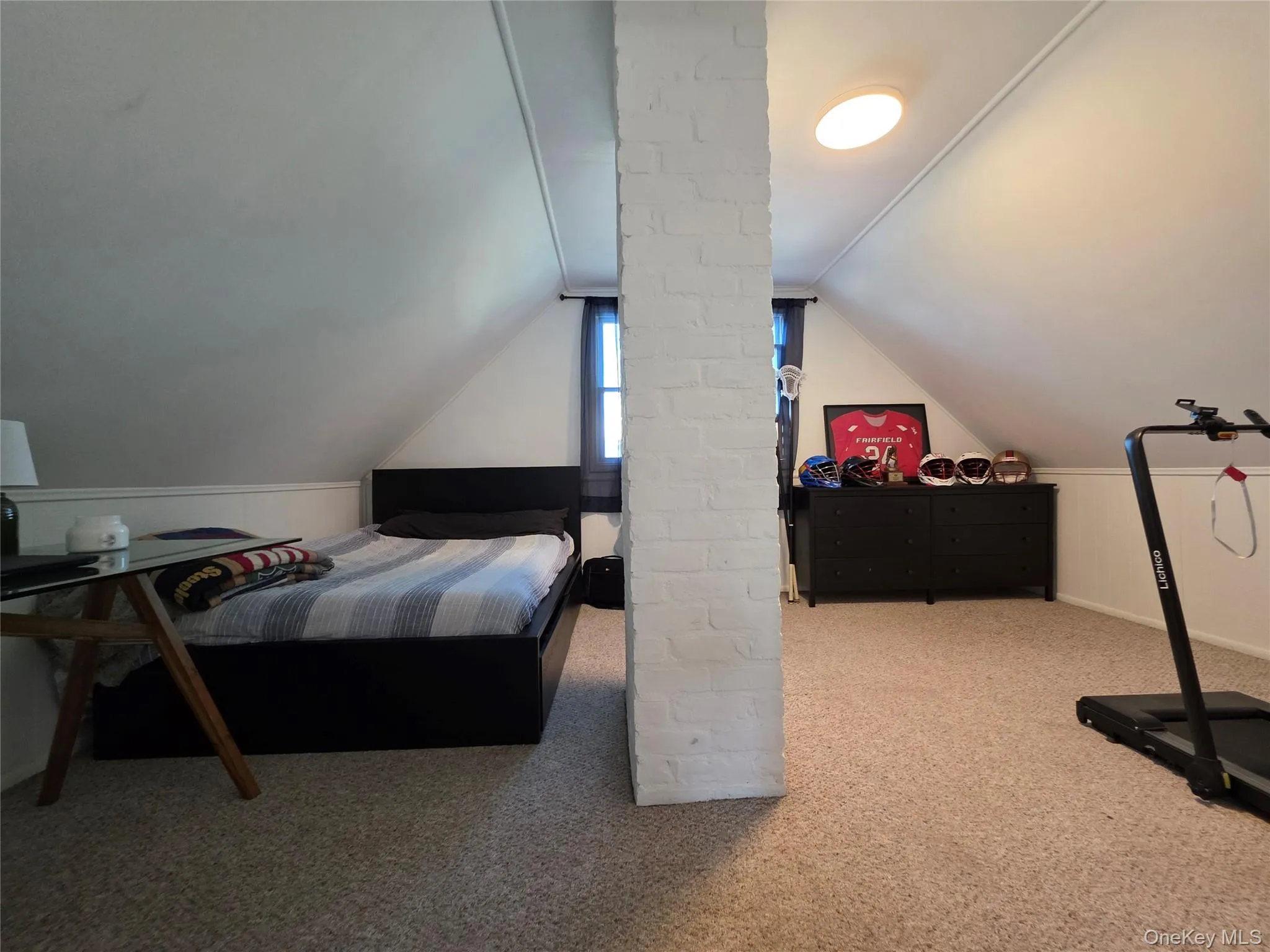 Bedroom 3 - Freshly painted in 2026 - 1 A/C window unit - closet with scuttle attic access for extra storage - carpet Bedroom 3 - Freshly painted in 2026 - 1 A/C window unit - closet with scuttle attic access for extra storage - carpet