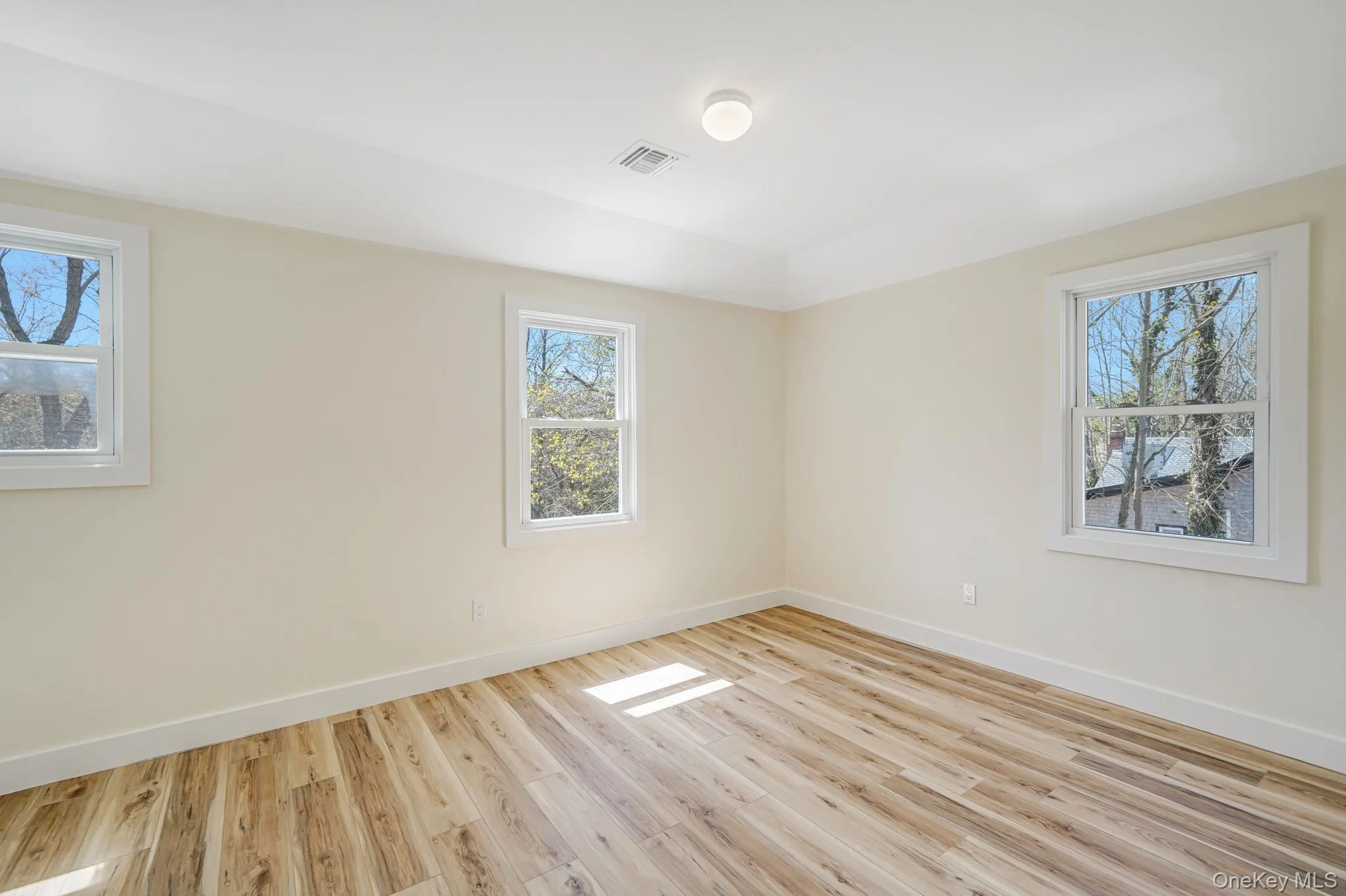Spare room with healthy amount of natural light, baseboards, and wood finished floors Spare room with healthy amount of natural light, baseboards, and wood finished floors