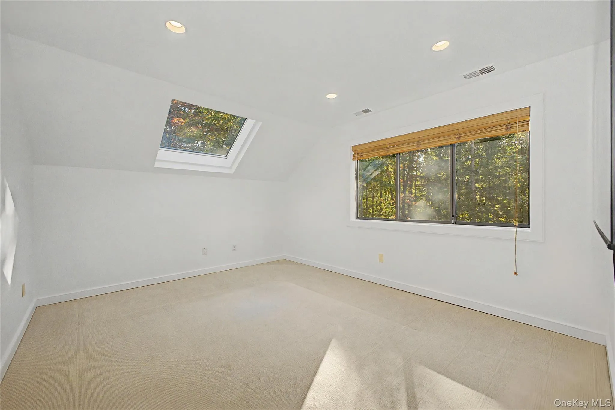 Bedroom 4 with skylight and wooded views. Bedroom 4 with skylight and wooded views.