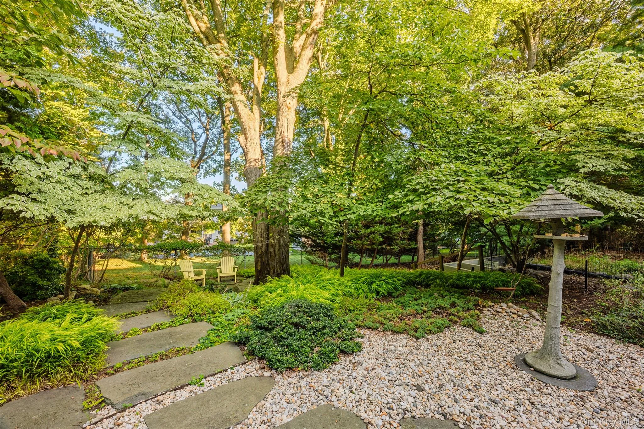 Rear yard offers privacy and tranquility Rear yard offers privacy and tranquility