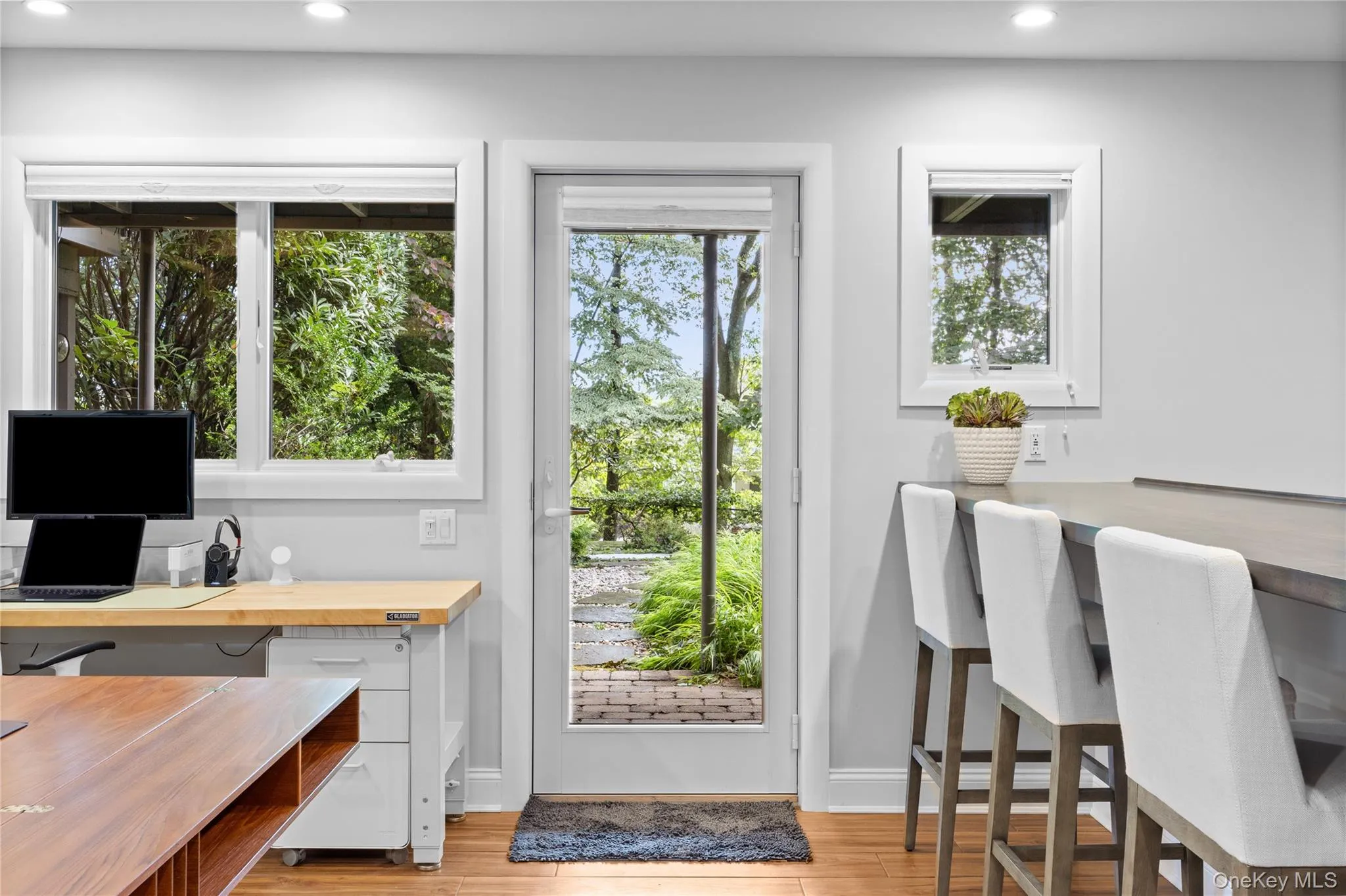 Door from office area to rear yard Door from office area to rear yard