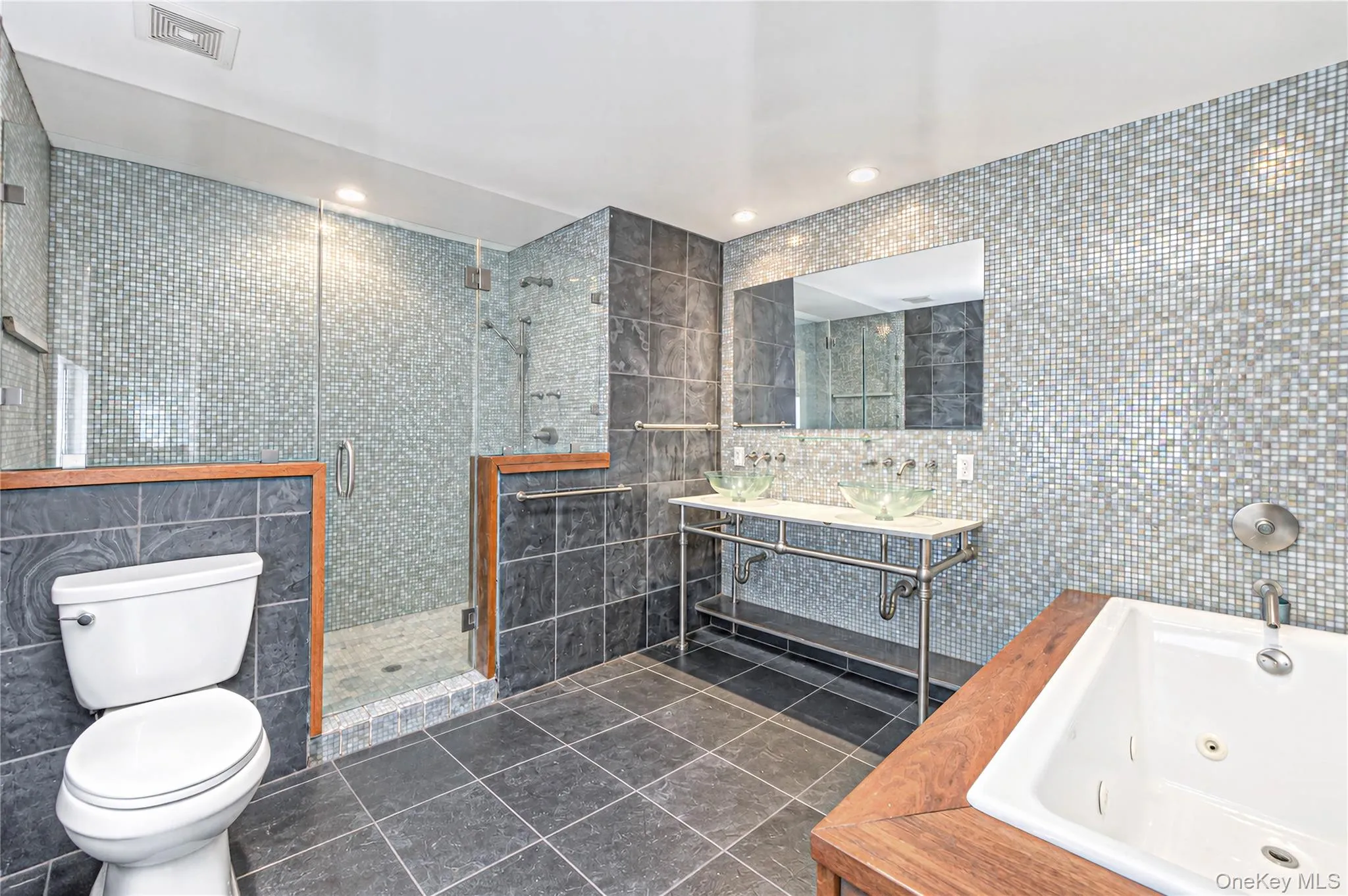 Spa like bath with double sinks, walk in shower Spa like bath with double sinks, walk in shower