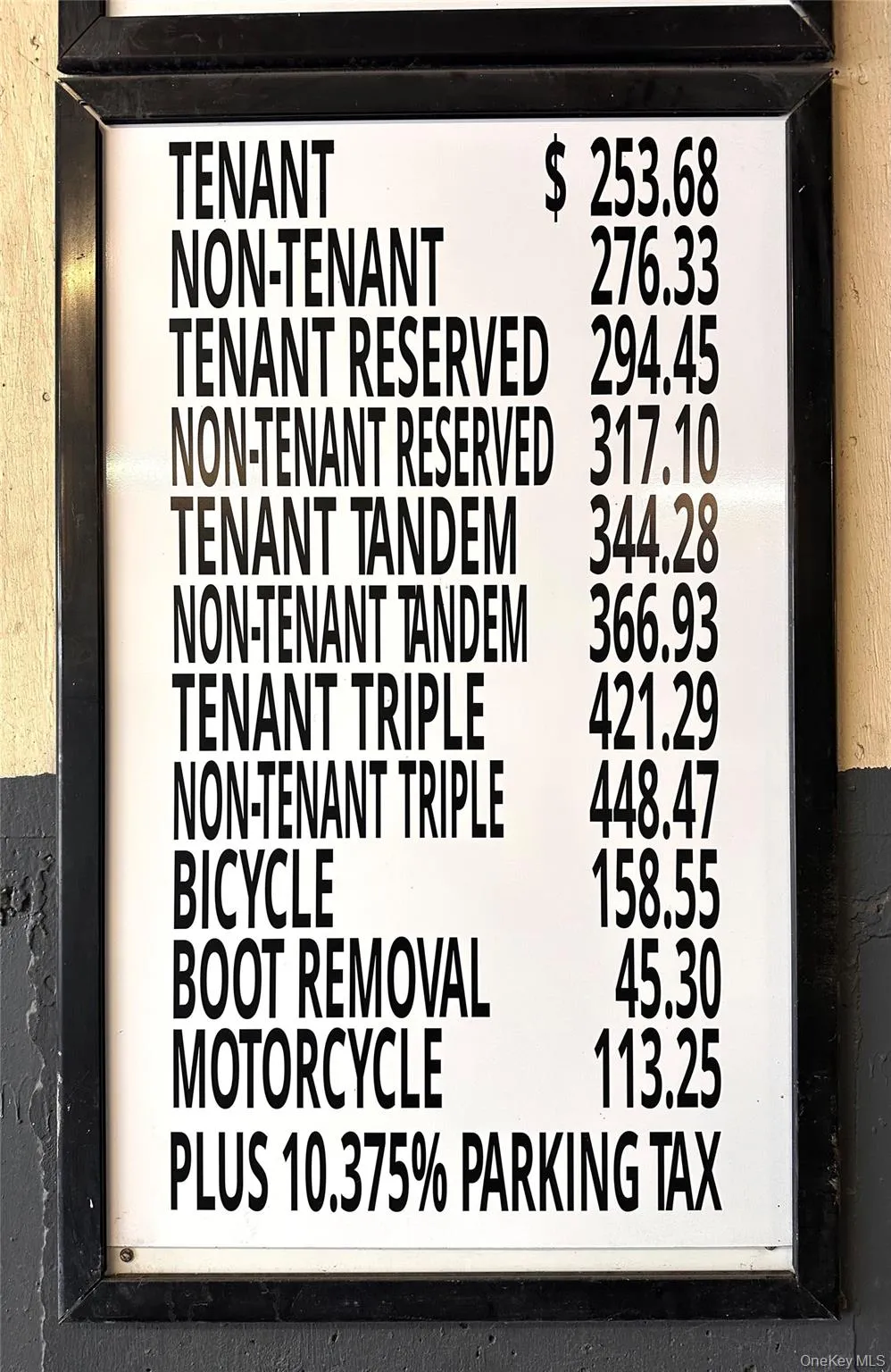 Parking garage pricing within the building Parking garage pricing within the building