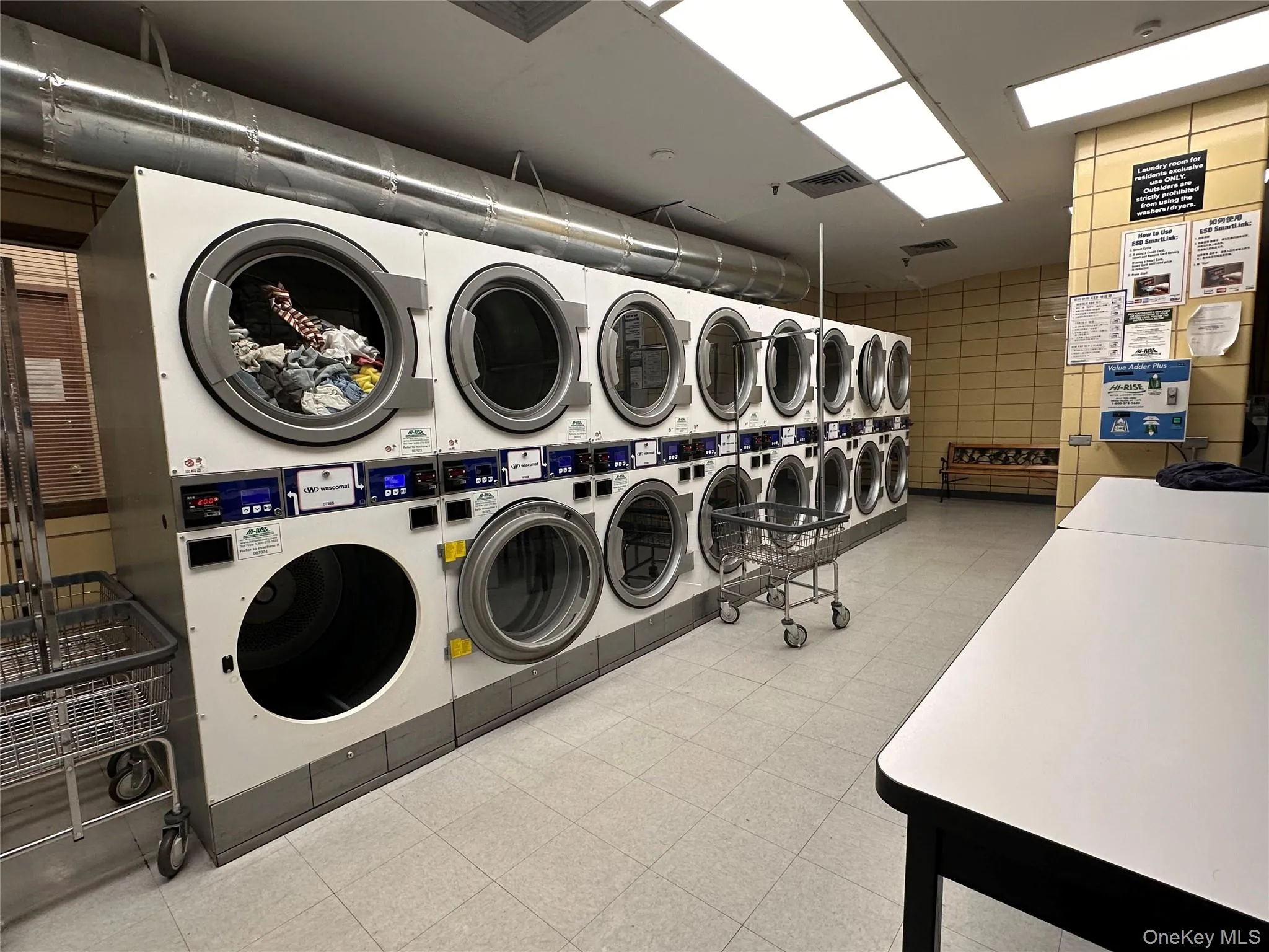 Coin operated dryers in the building. Coin operated dryers in the building.