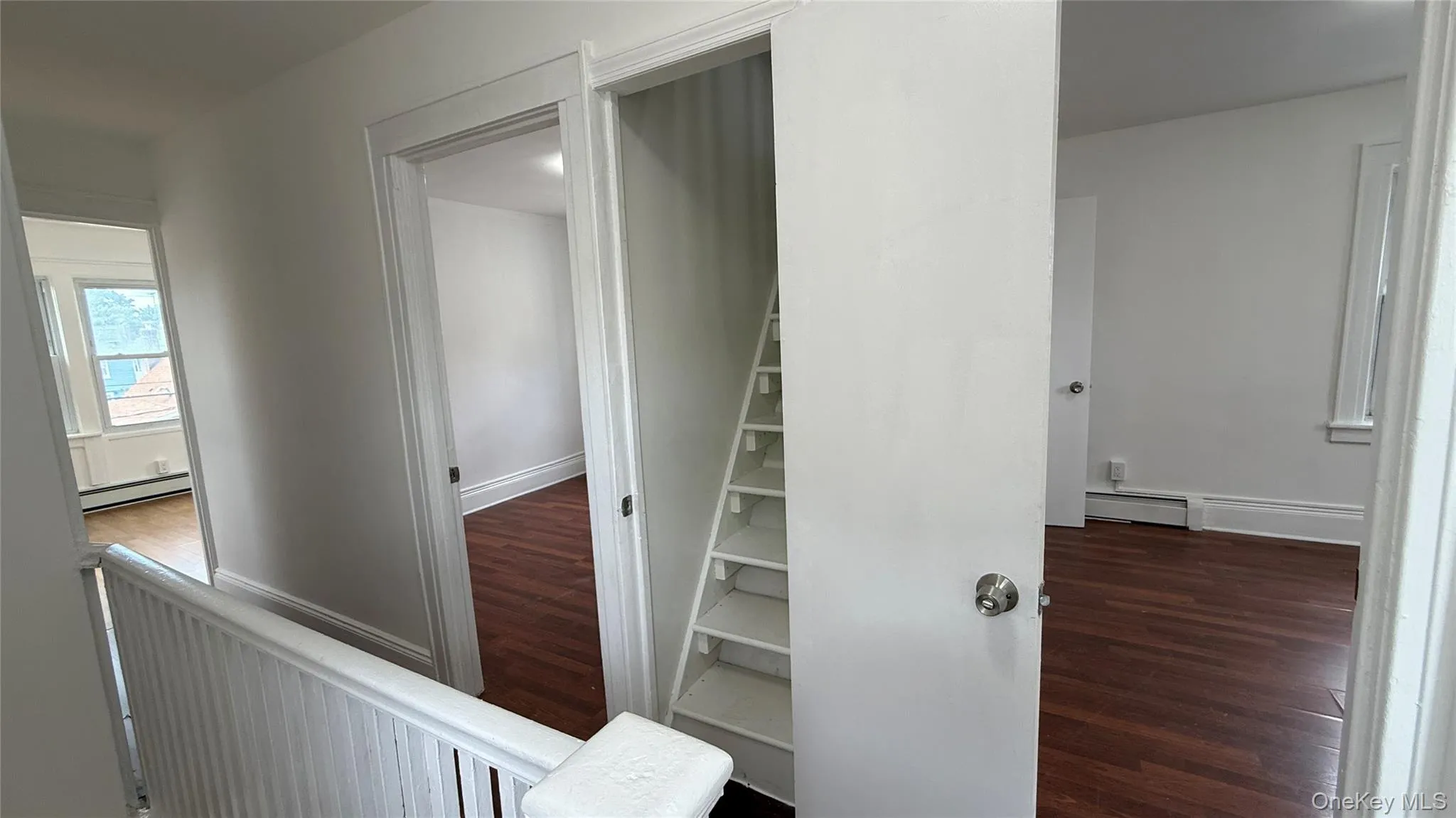 Hallway and staircase to attic Hallway and staircase to attic