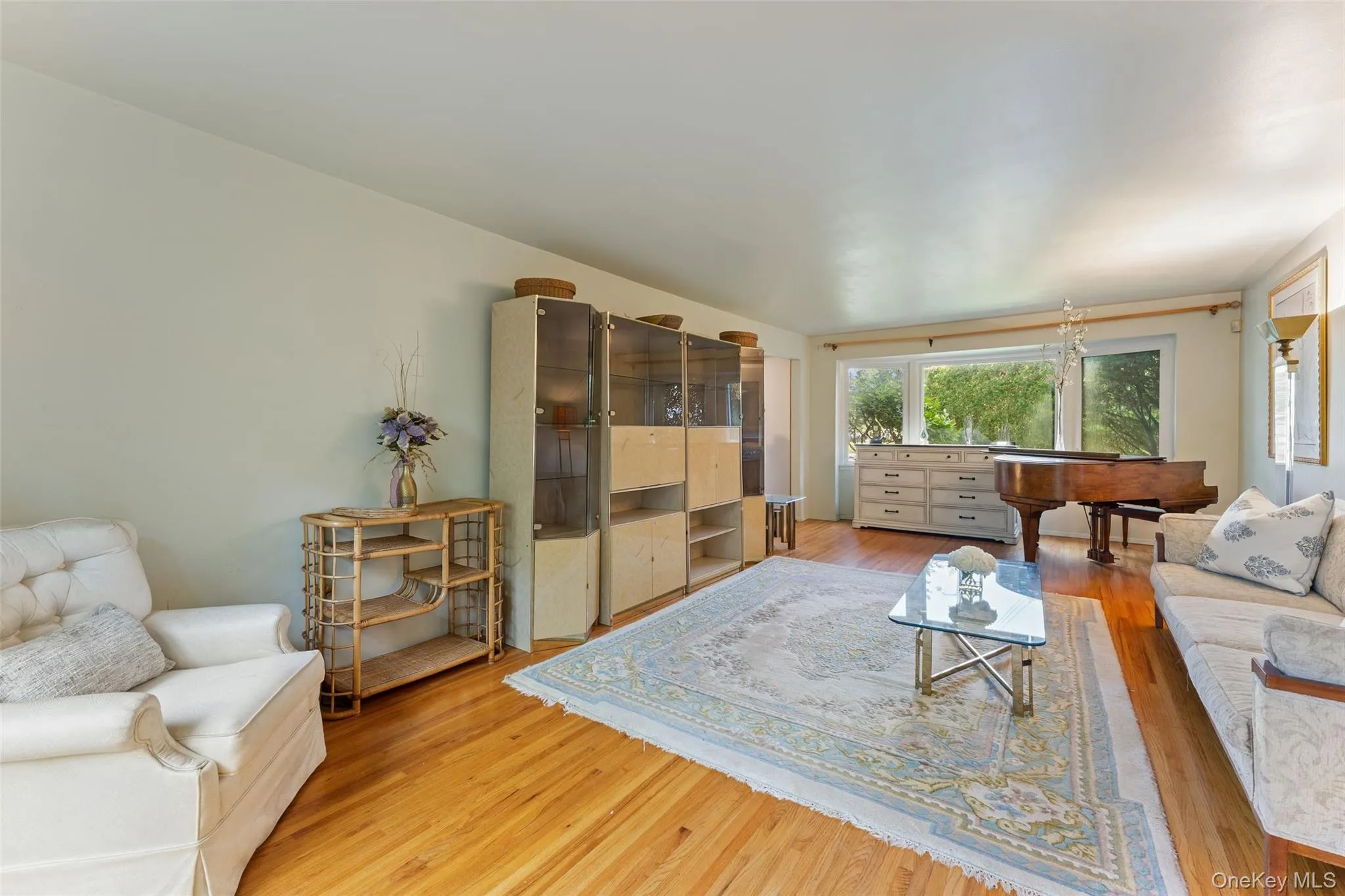 Hardwood flooring with expansive windows. Hardwood flooring with expansive windows.