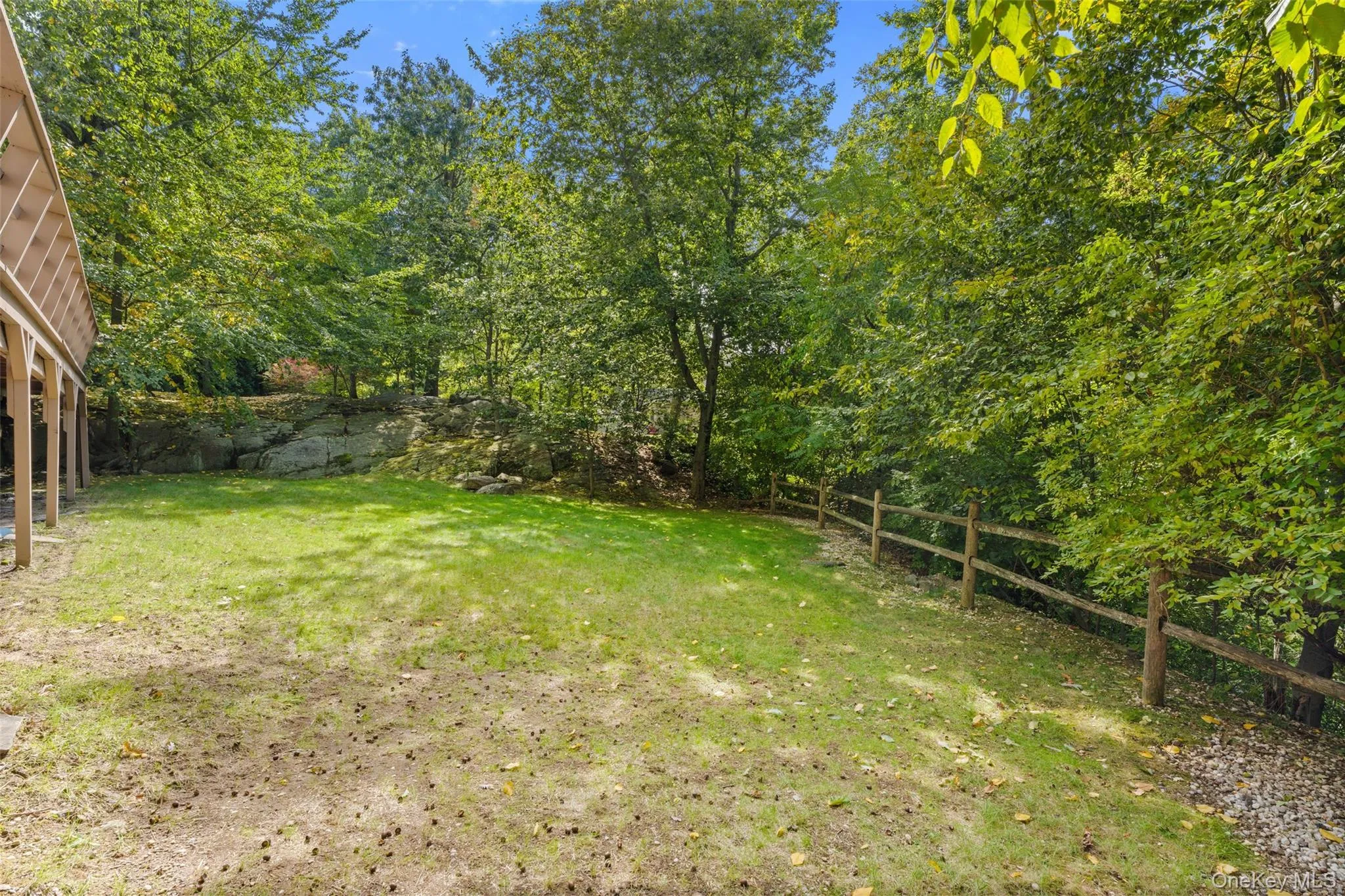 Large level backyard. Large level backyard.