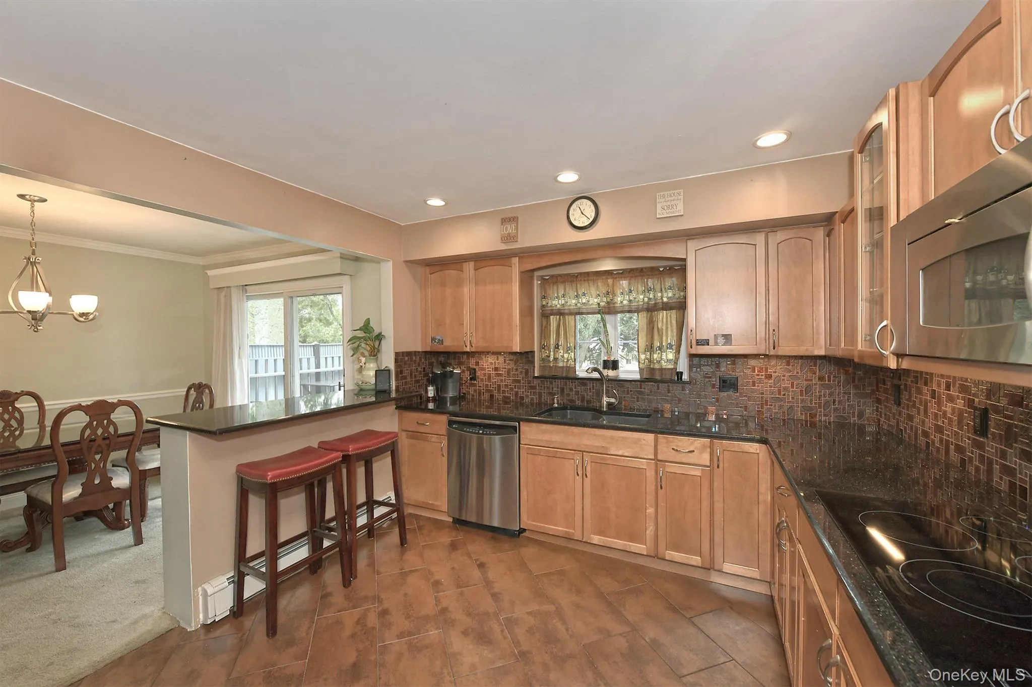 Large Fully Remodeled Kitchen, Many Cabinets, Pantry, Stainless Steel Appls. Granite Counters, Island Seating Custom Glass Backsplash & Dbl Wall Oven Open to Dining Rm Large Fully Remodeled Kitchen, Many Cabinets, Pantry, Stainless Steel Appls. Granite Counters, Island Seating Custom Glass Backsplash & Dbl Wall Oven Open to Dining Rm