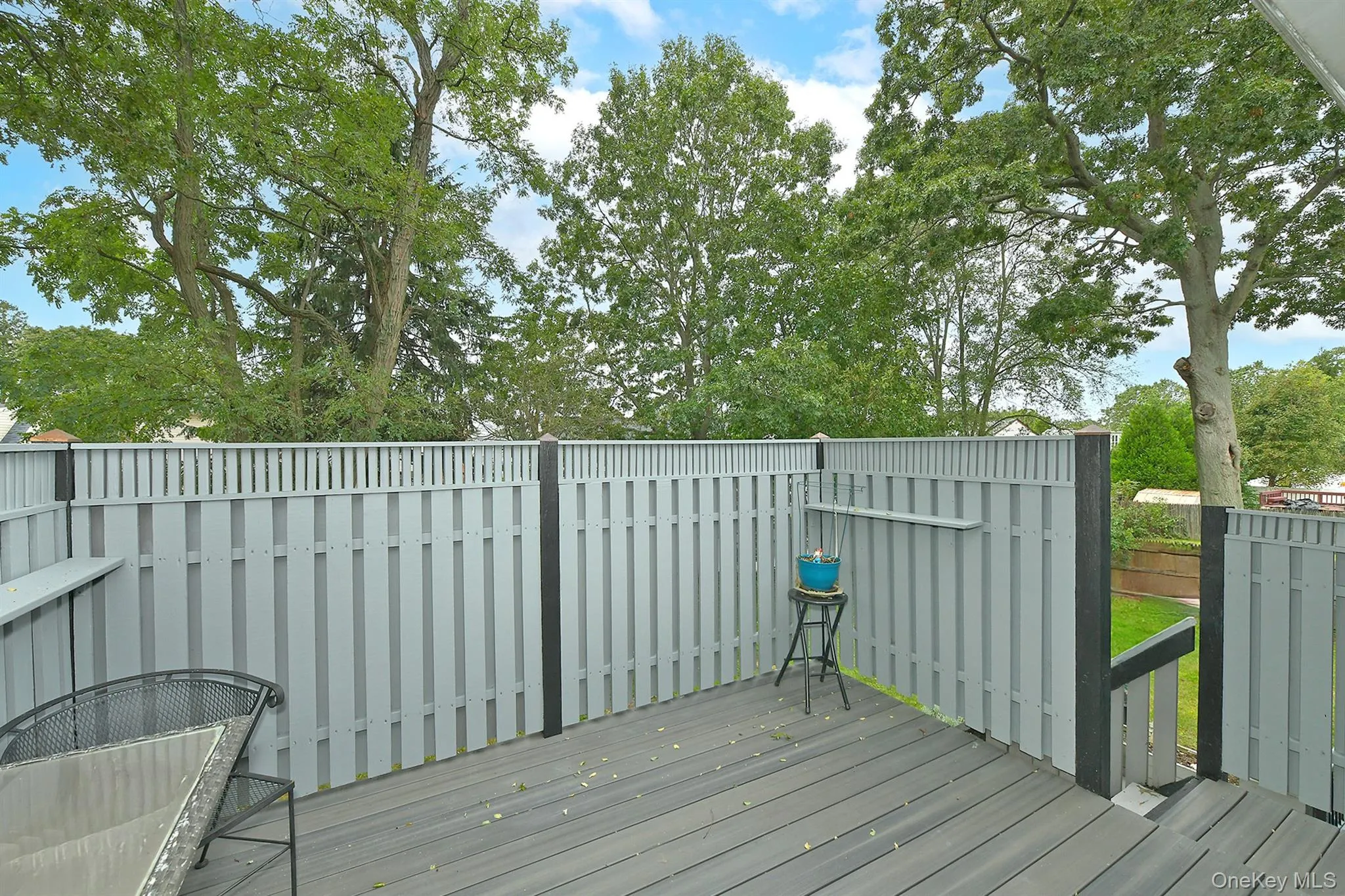 Upper Private Trex Deck - Rails & Stairs to Yard. with Entry to Dining Rm through Sliding Glass Doors Upper Private Trex Deck - Rails & Stairs to Yard. with Entry to Dining Rm through Sliding Glass Doors