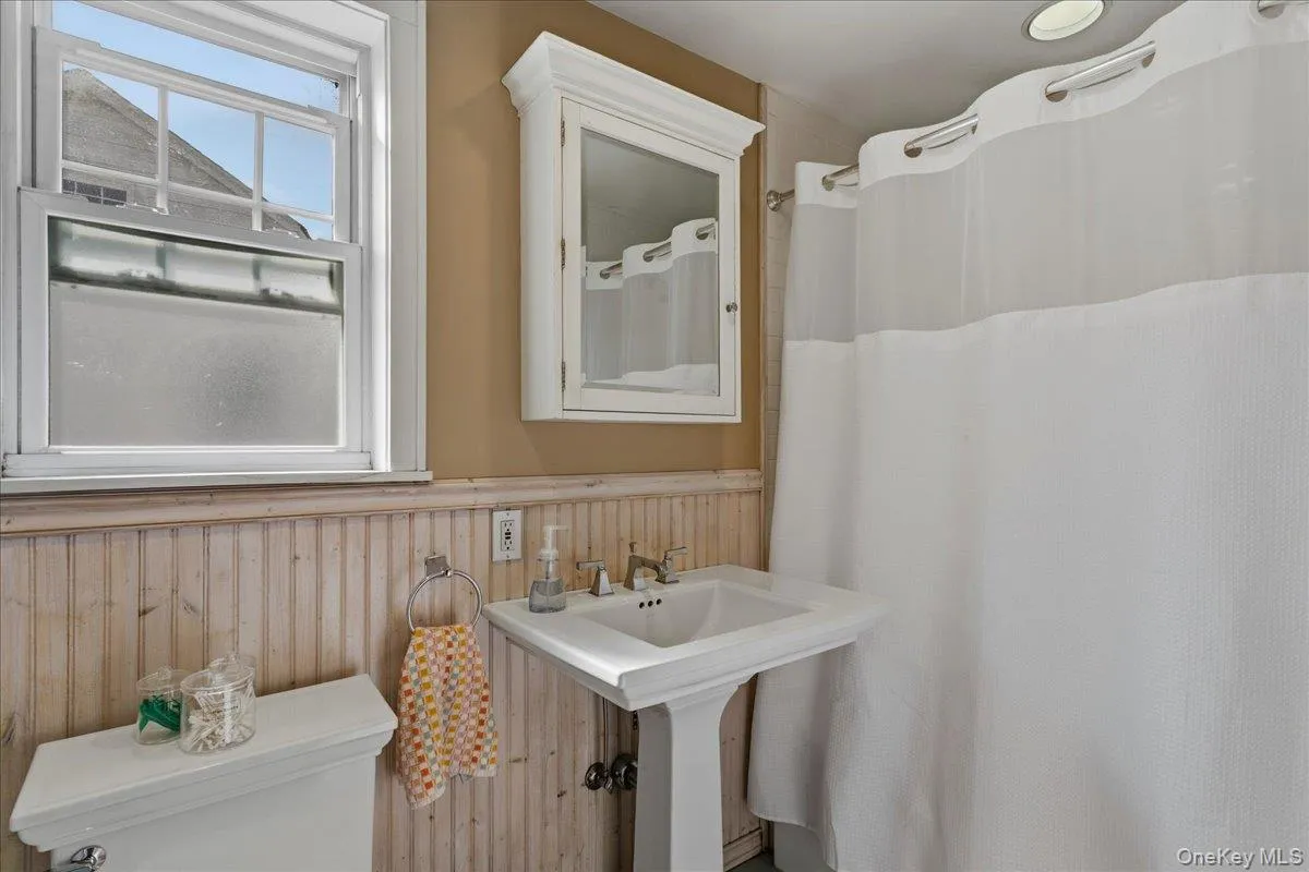 2nd floor hall bathroom, with wainscot molding 2nd floor hall bathroom, with wainscot molding