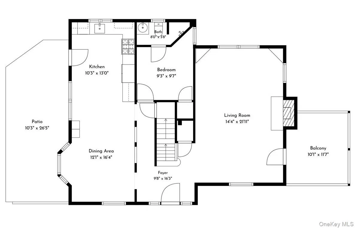 1st floor - including outdoor patio and balcony 1st floor - including outdoor patio and balcony