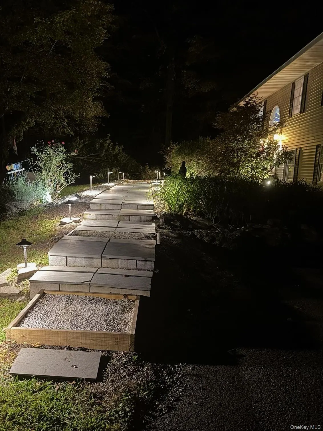 Walkway well lit Walkway well lit