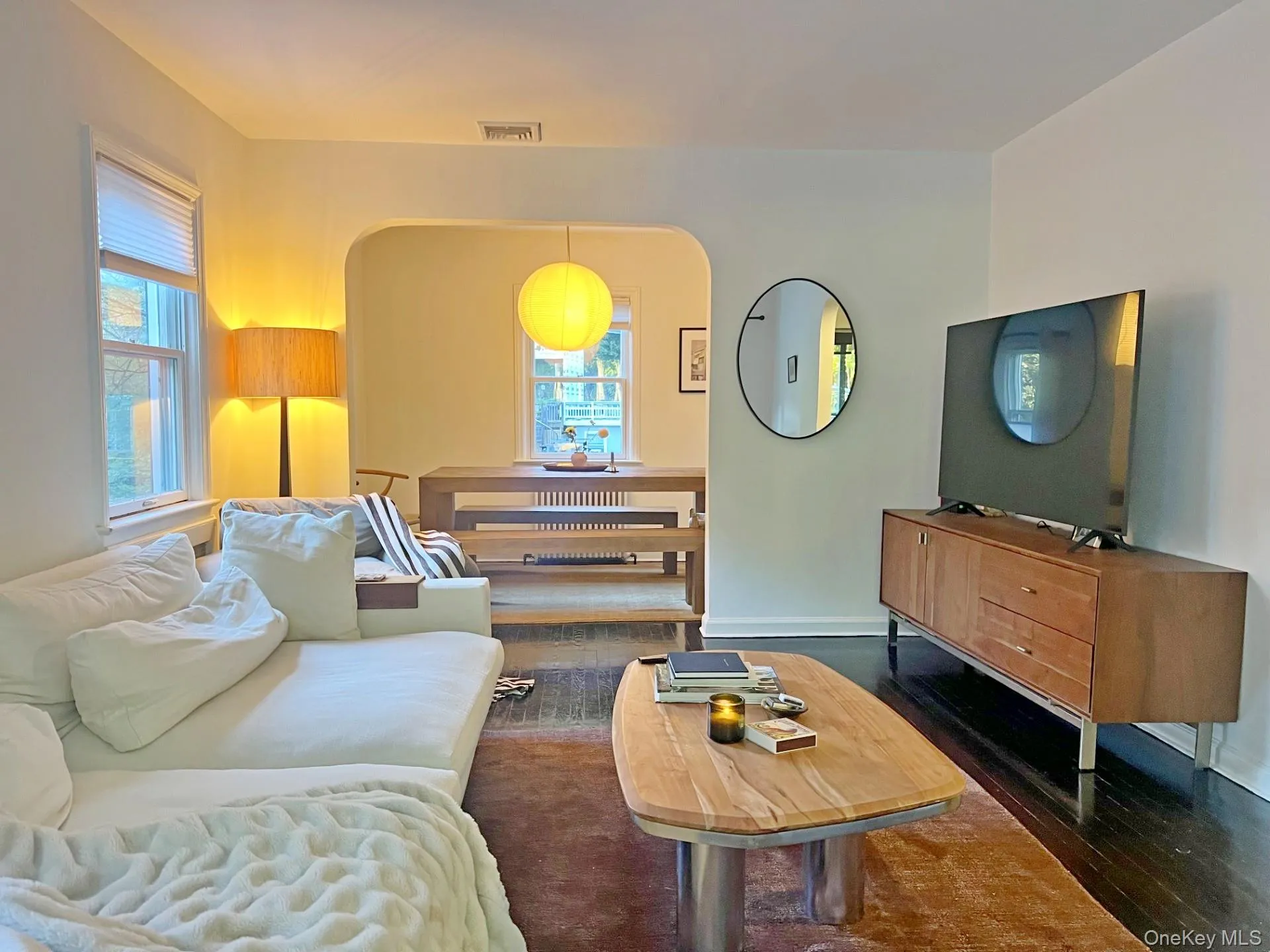 Large open living room and dining room. Large open living room and dining room.