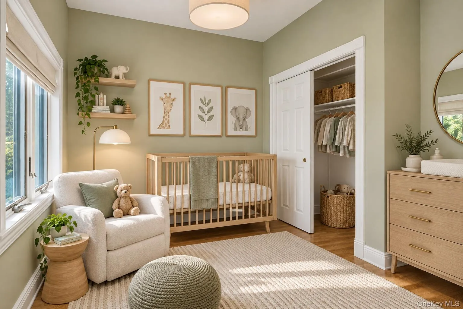 Virtually staged bedroom #2. Virtually staged bedroom #2.