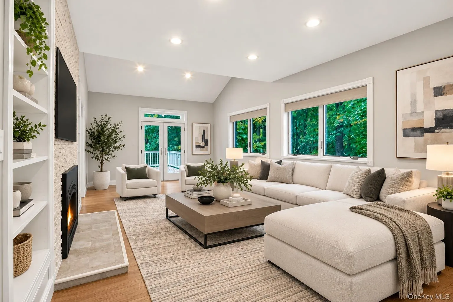 Virtually staged living room. Virtually staged living room.