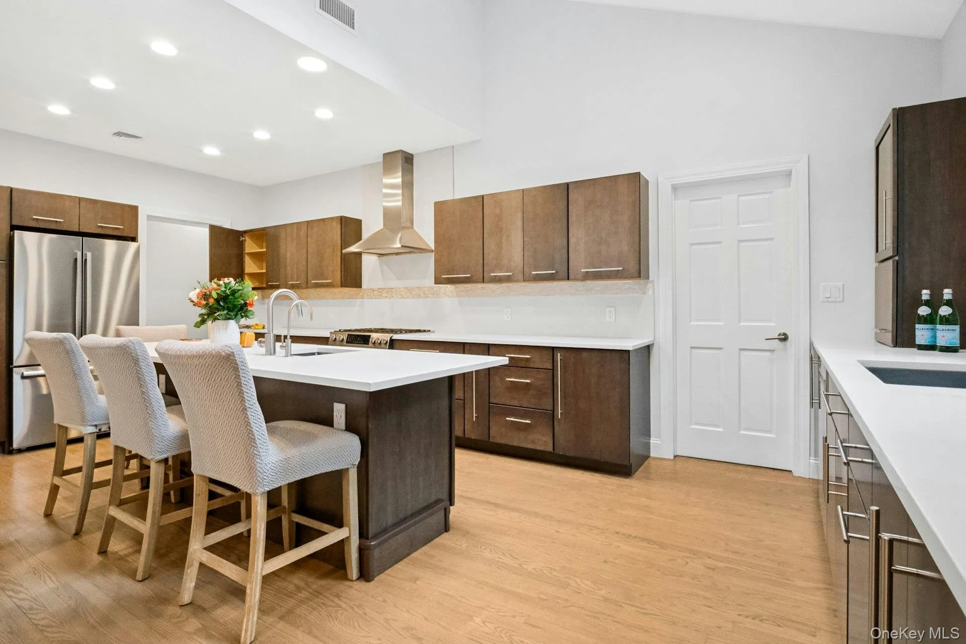 Custom walnut cabinetry. Custom walnut cabinetry.