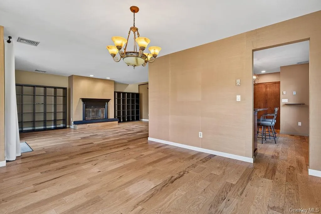 Dining room flows into the living room Dining room flows into the living room