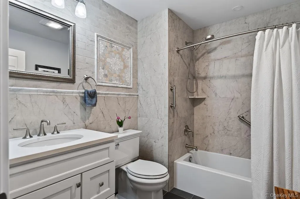 This beautifully updated bathroom is in bedroom #2 This beautifully updated bathroom is in bedroom #2