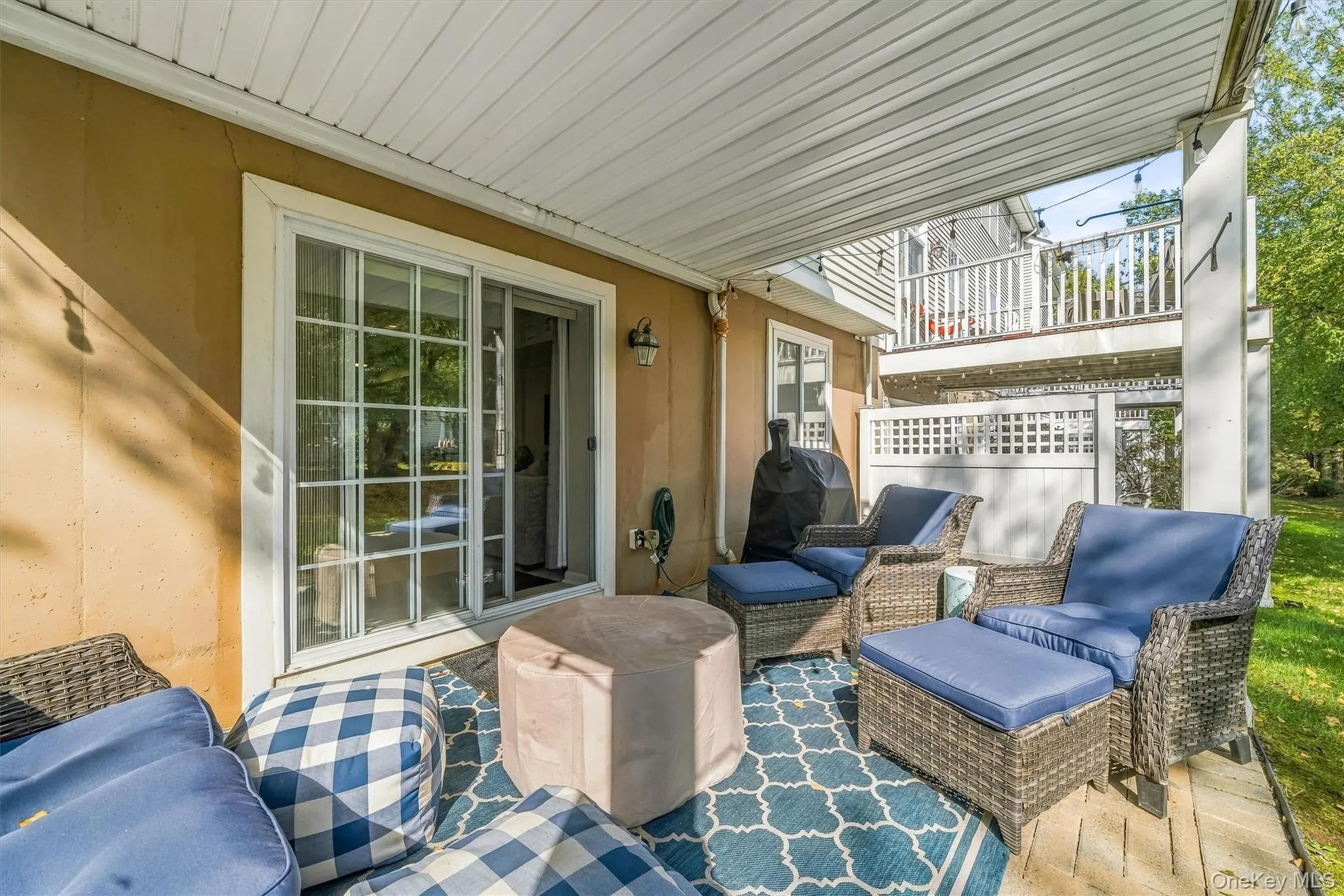 Outside the family room is a covered patio. Outside the family room is a covered patio.
