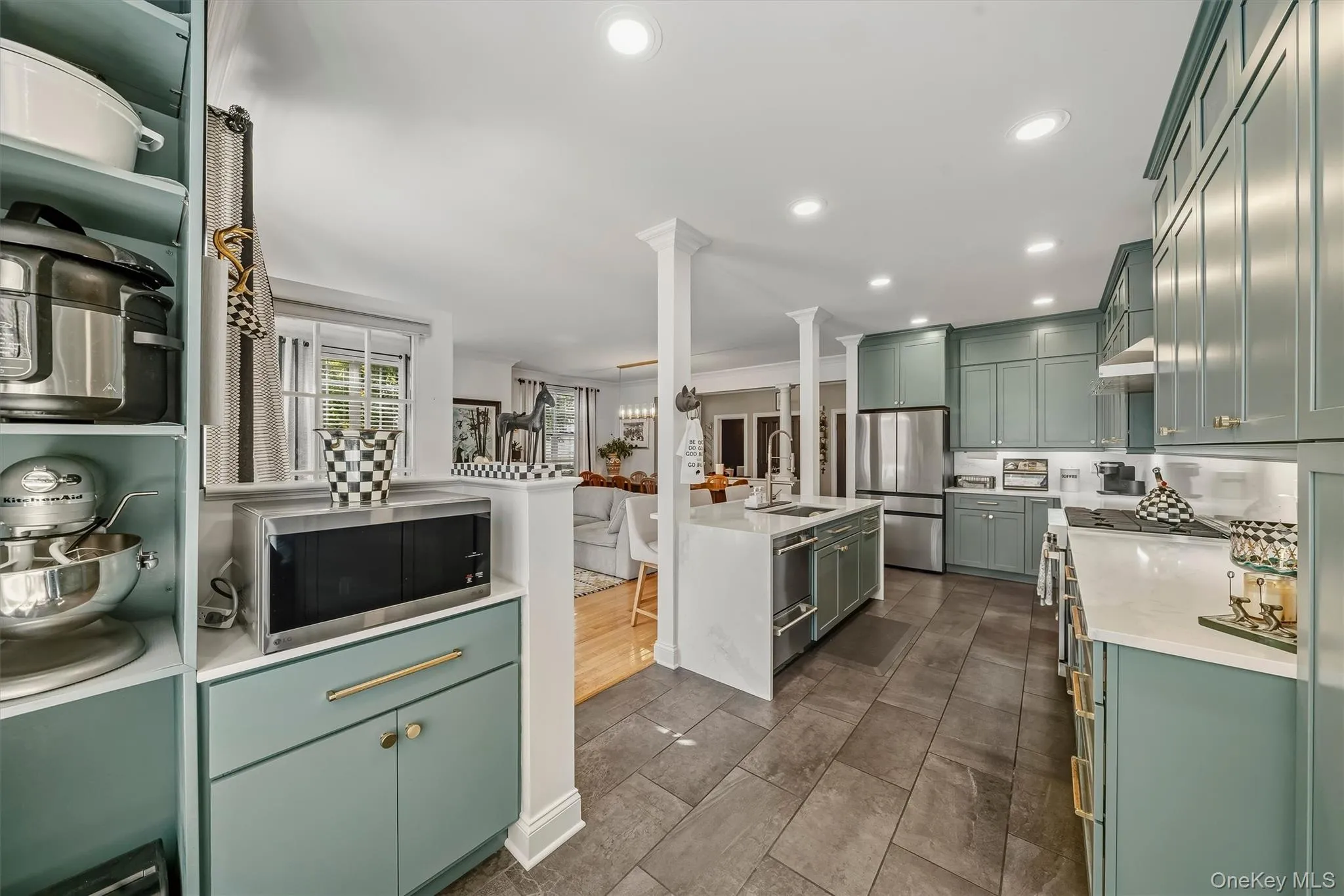 The built in pantry area, shelving and counter space to the left was a custom add on. The built in pantry area, shelving and counter space to the left was a custom add on.
