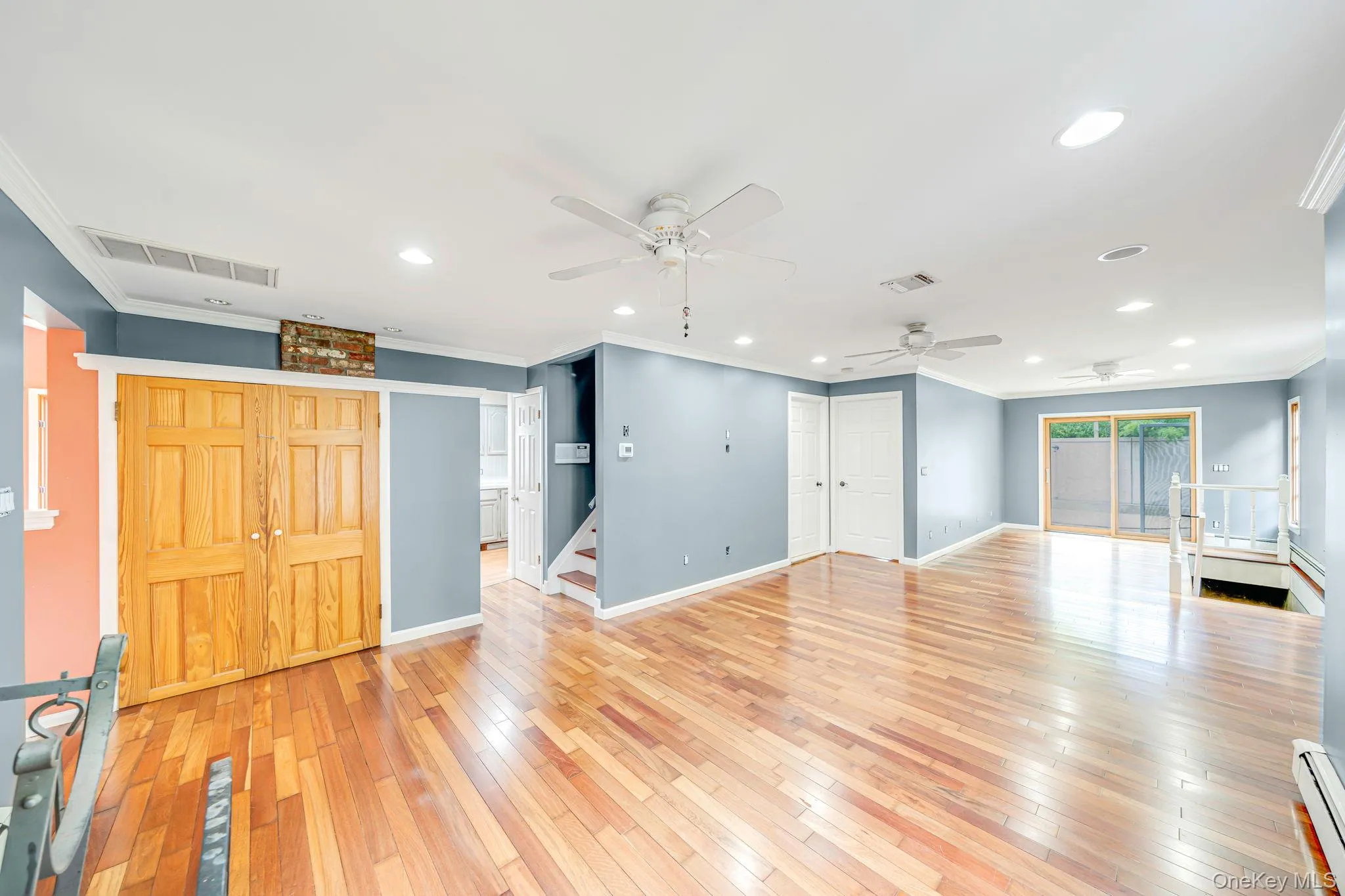 Large Living Room with wood floor Large Living Room with wood floor