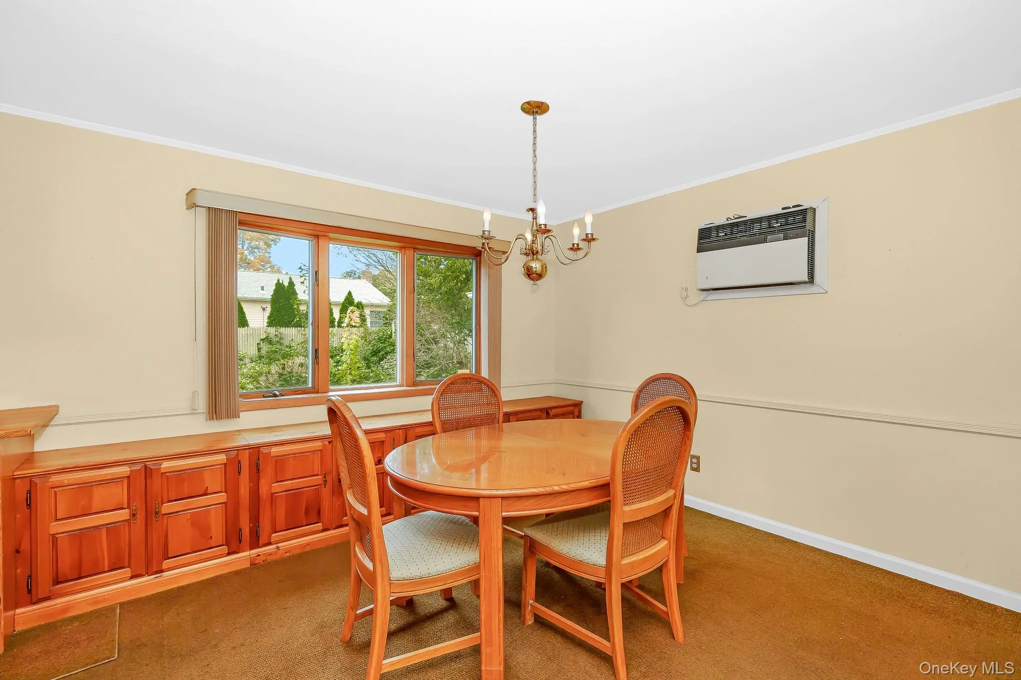 Dining area with big bay window Dining area with big bay window