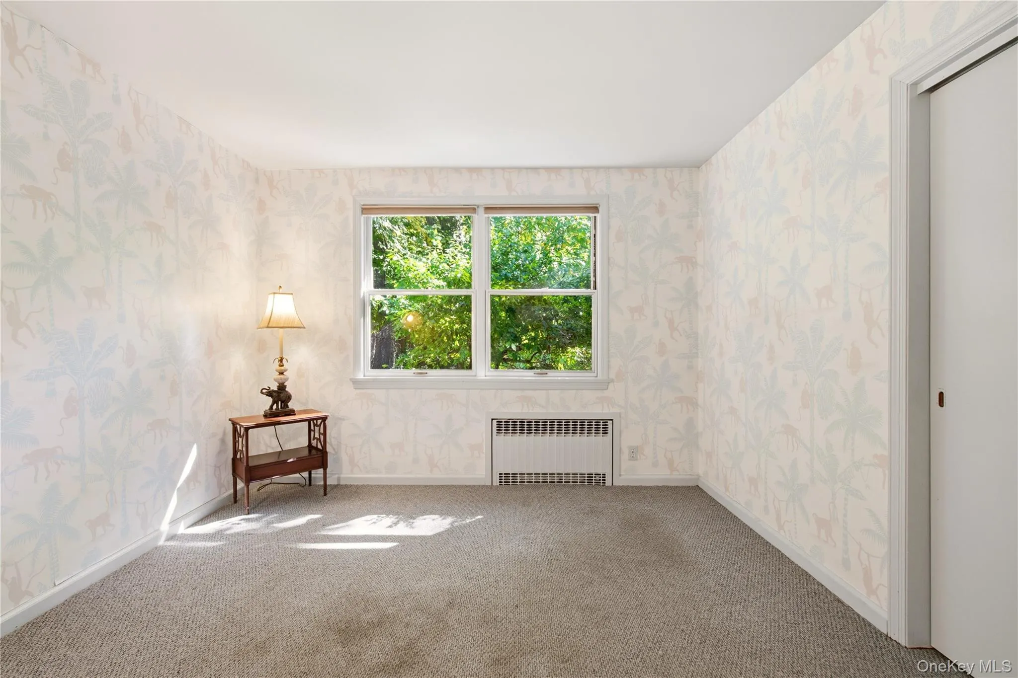 overlooks side yard- double closet overlooks side yard- double closet