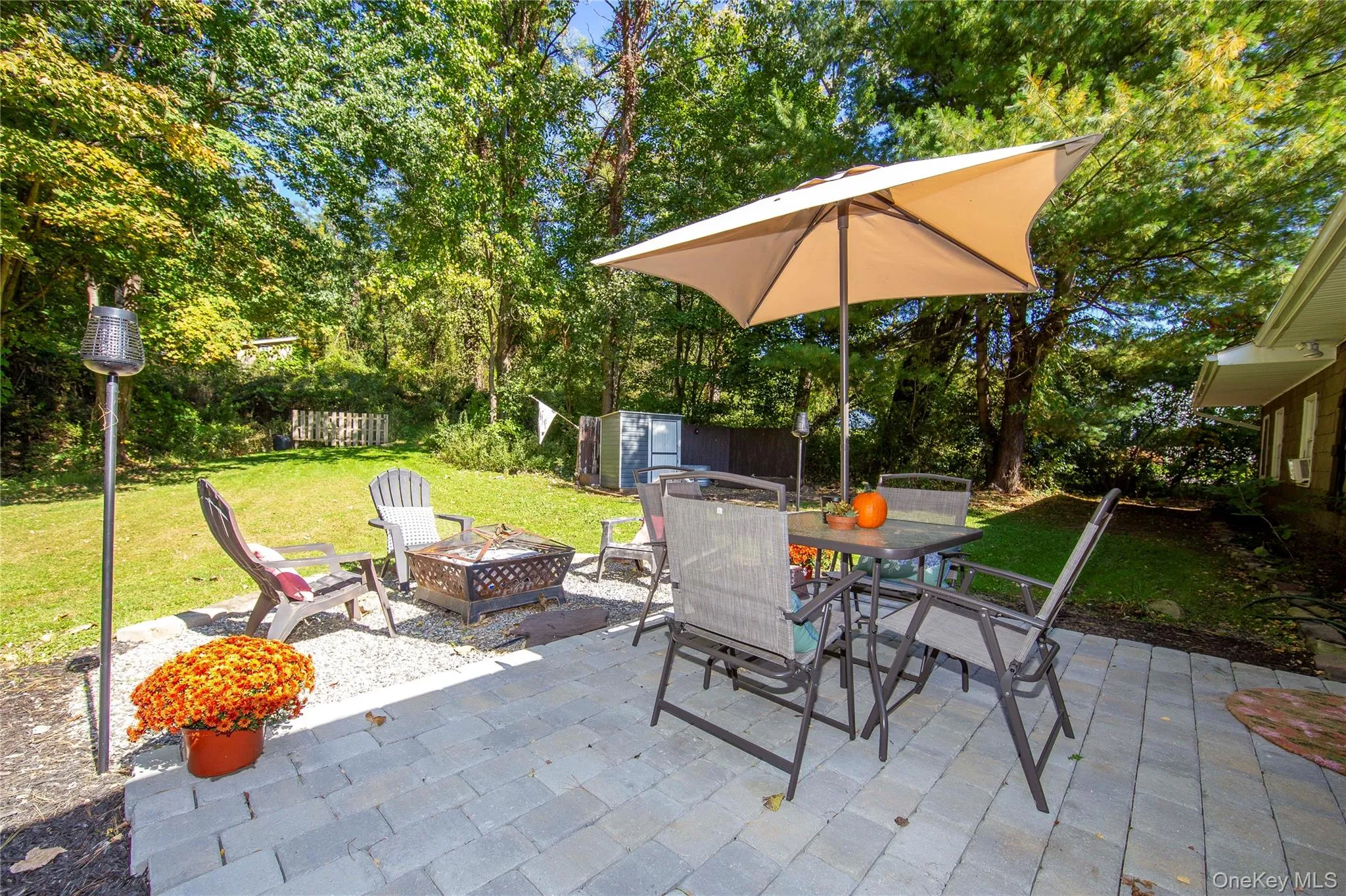 The patio is ready for al-fresco dining and summer barbecues. The patio is ready for al-fresco dining and summer barbecues.