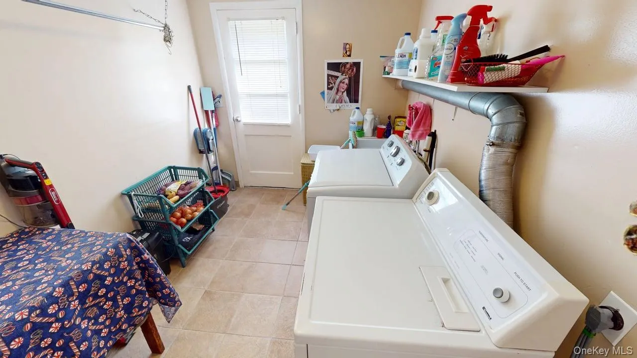 Large laundry Room with shelves. Large laundry Room with shelves.