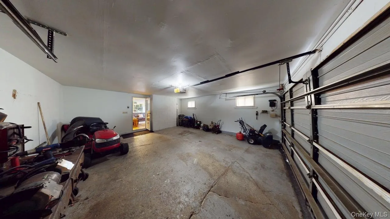 Two car garage. Two car garage.