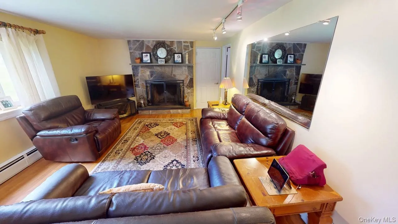 Family Room with a fireplace. Family Room with a fireplace.