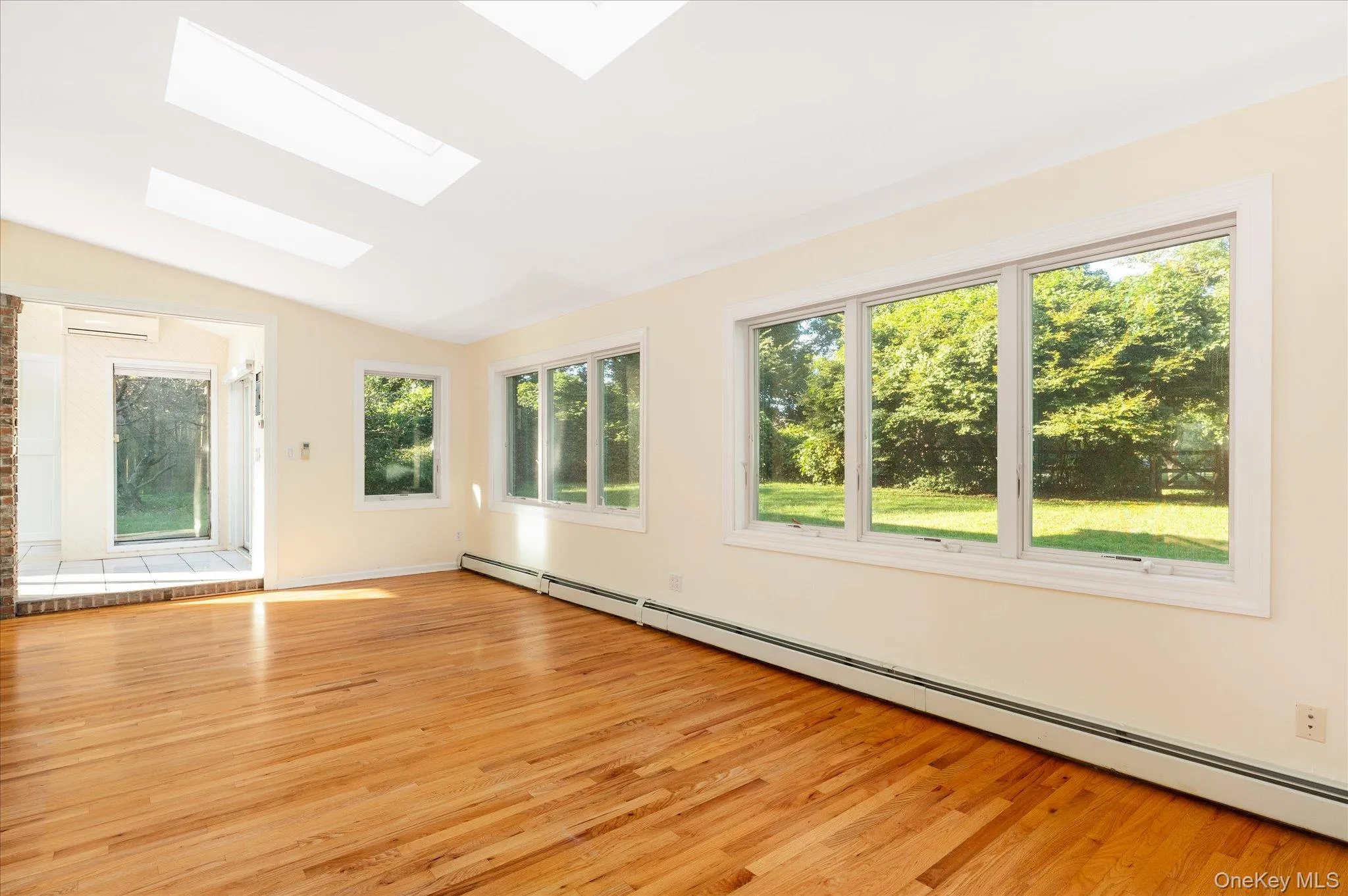Family room with skylights Family room with skylights