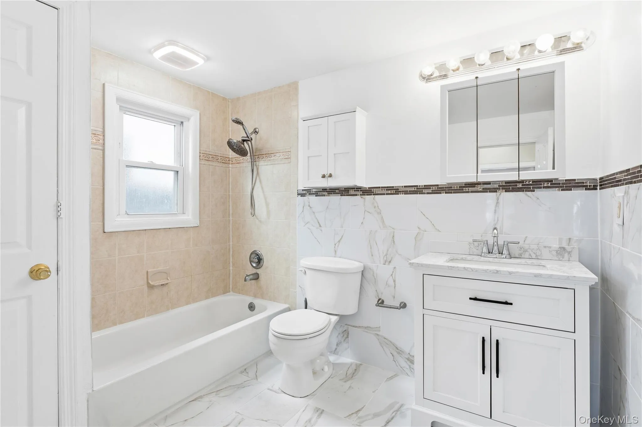 Completely remodeled main level bathroom with linen closet Completely remodeled main level bathroom with linen closet