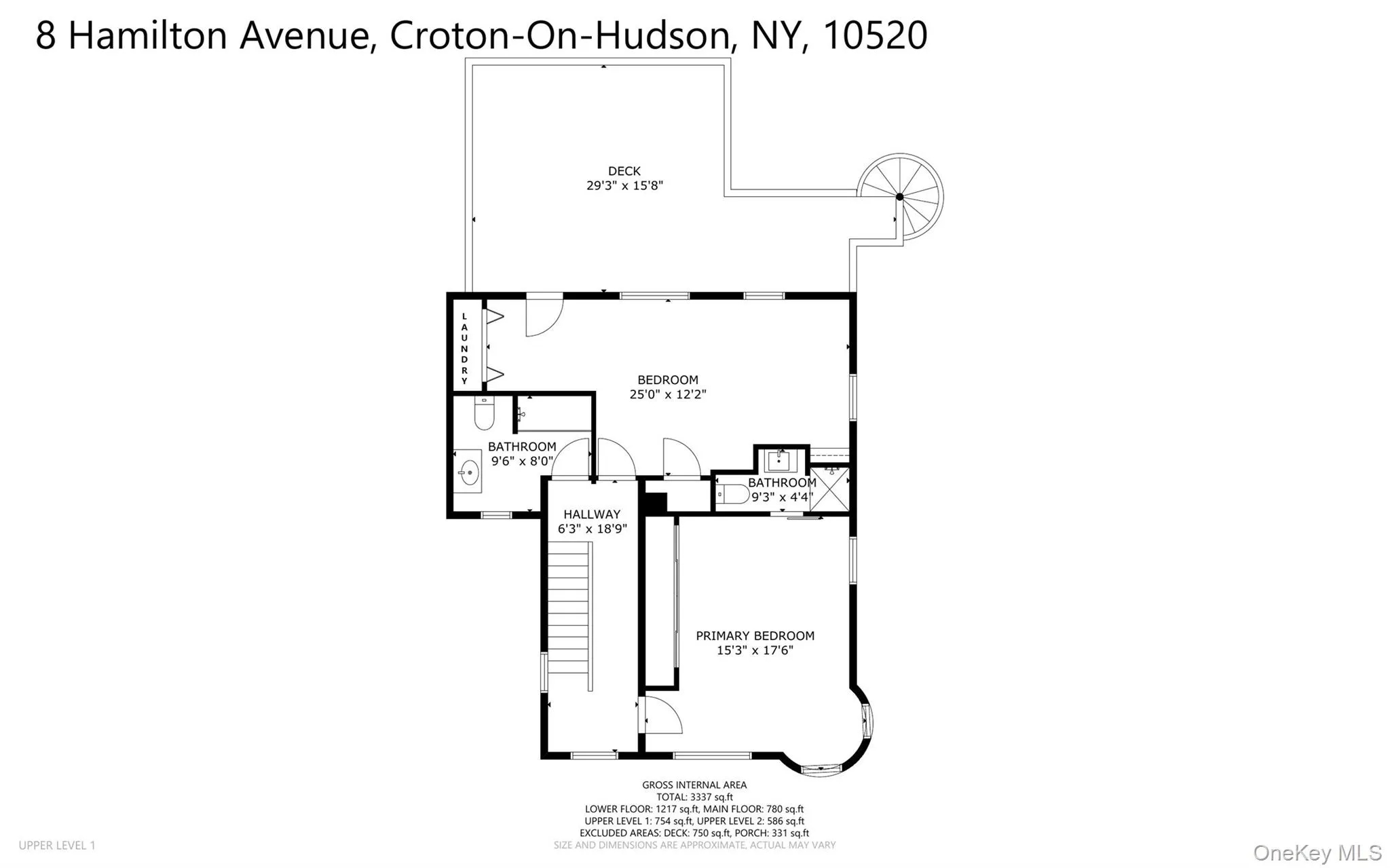 Second level floor plan. Second level floor plan.
