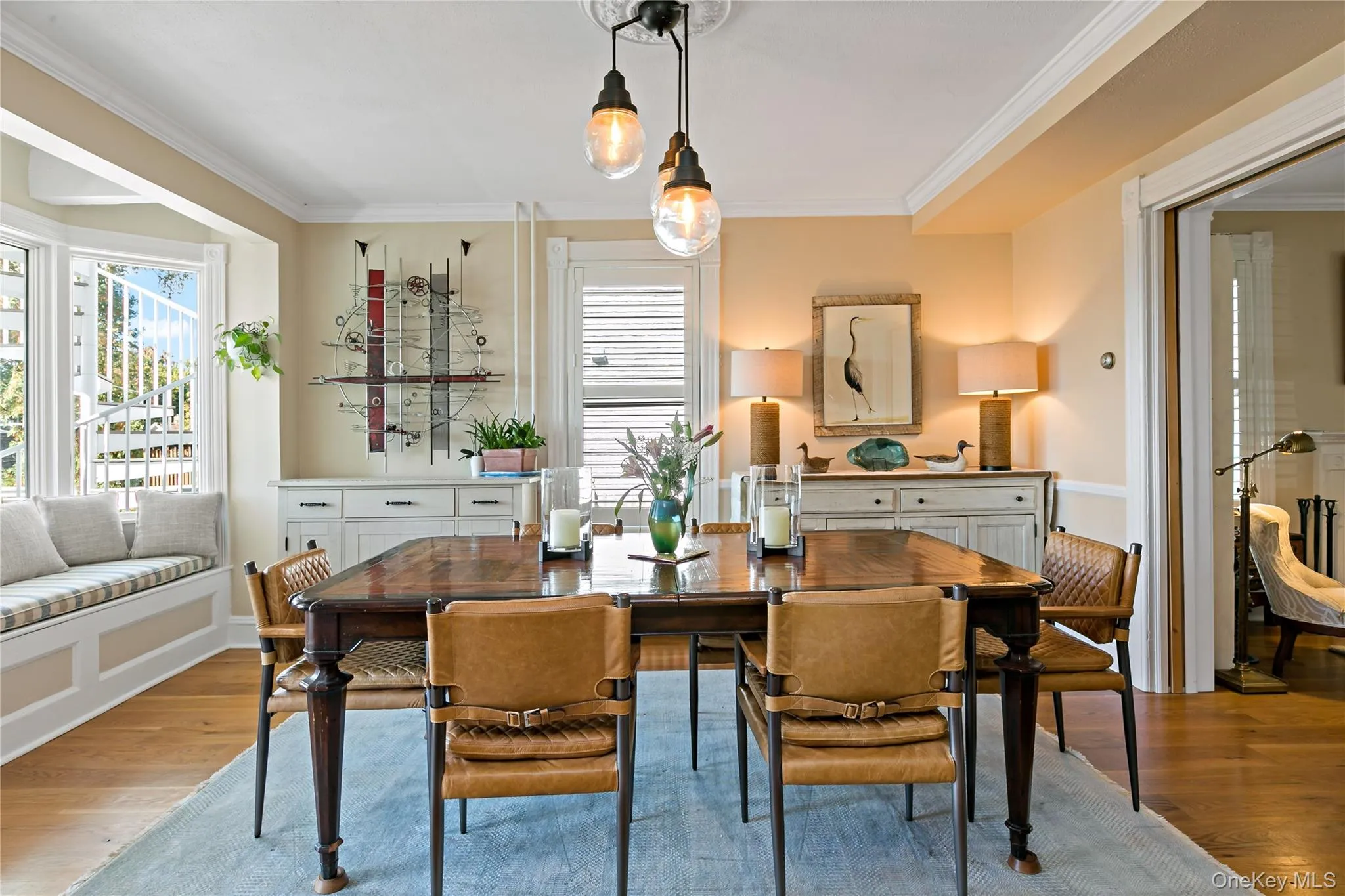 View of formal dining room from the kitchen. View of formal dining room from the kitchen.