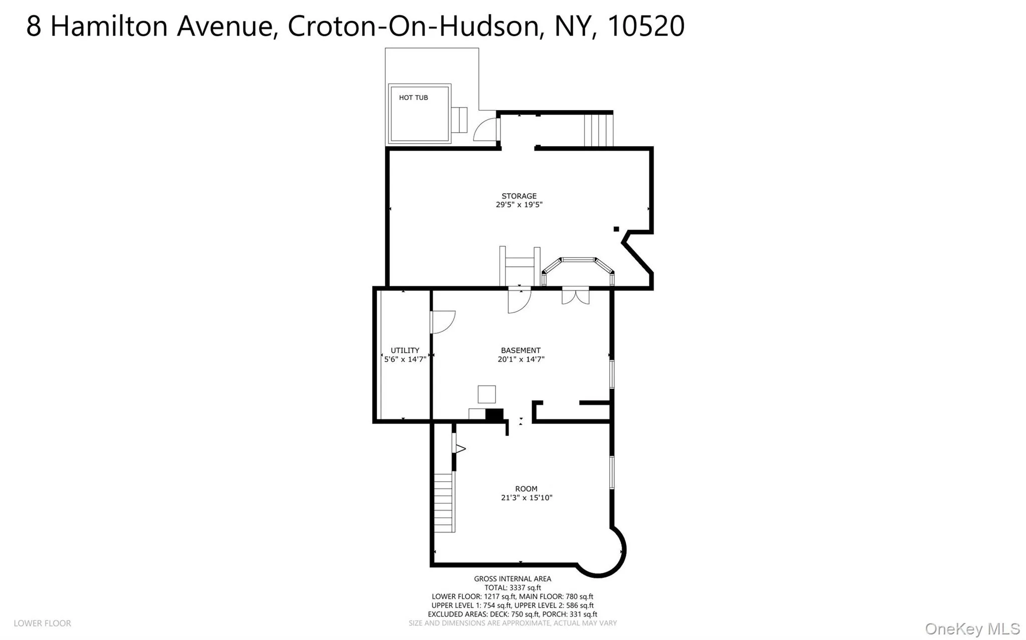 Lower level floor plan. Lower level floor plan.