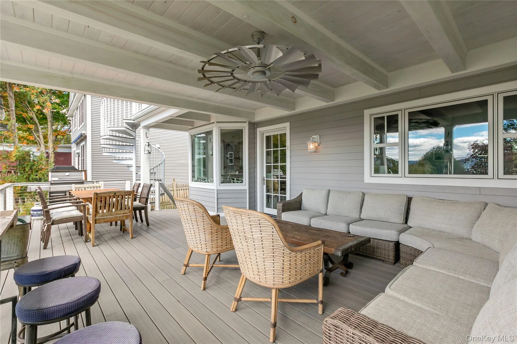 Covered entertaining area creating an outdoor room. Covered entertaining area creating an outdoor room.