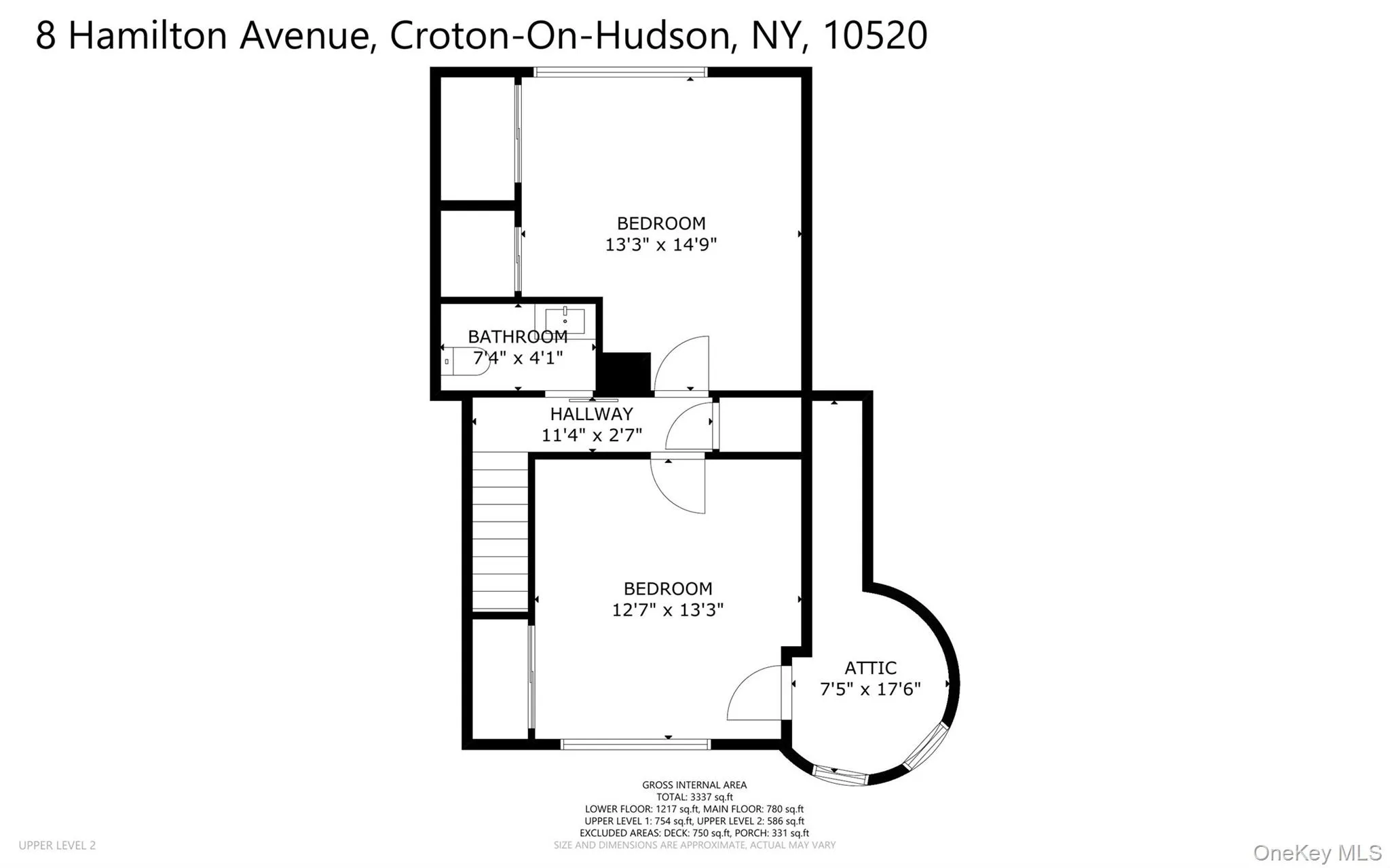 Third level floor plan. Third level floor plan.