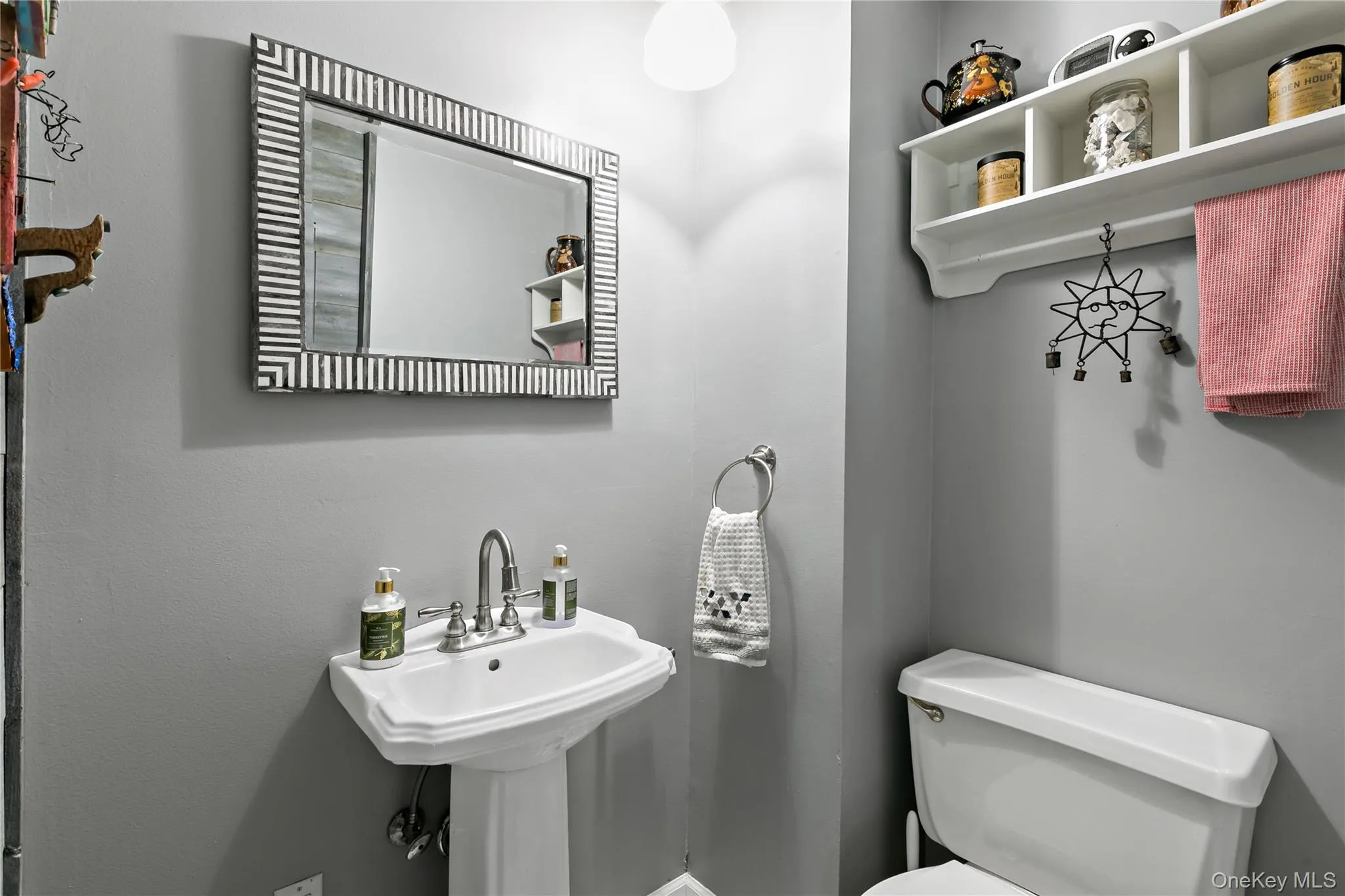 Main level powder room. Main level powder room.